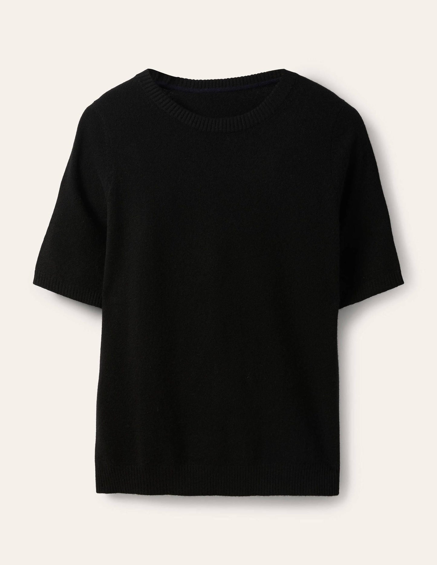 Cashmere Knitted Top-Black