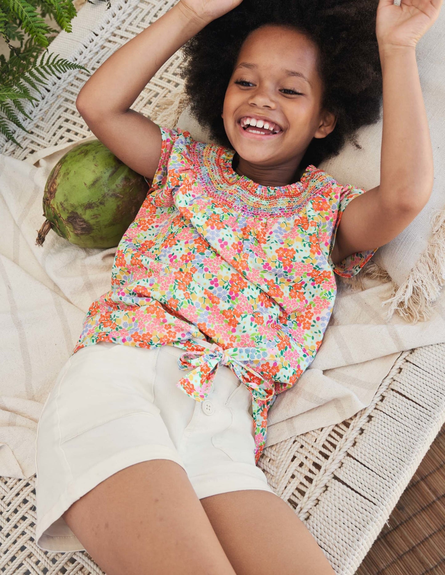 Twill Cargo Shorts-White