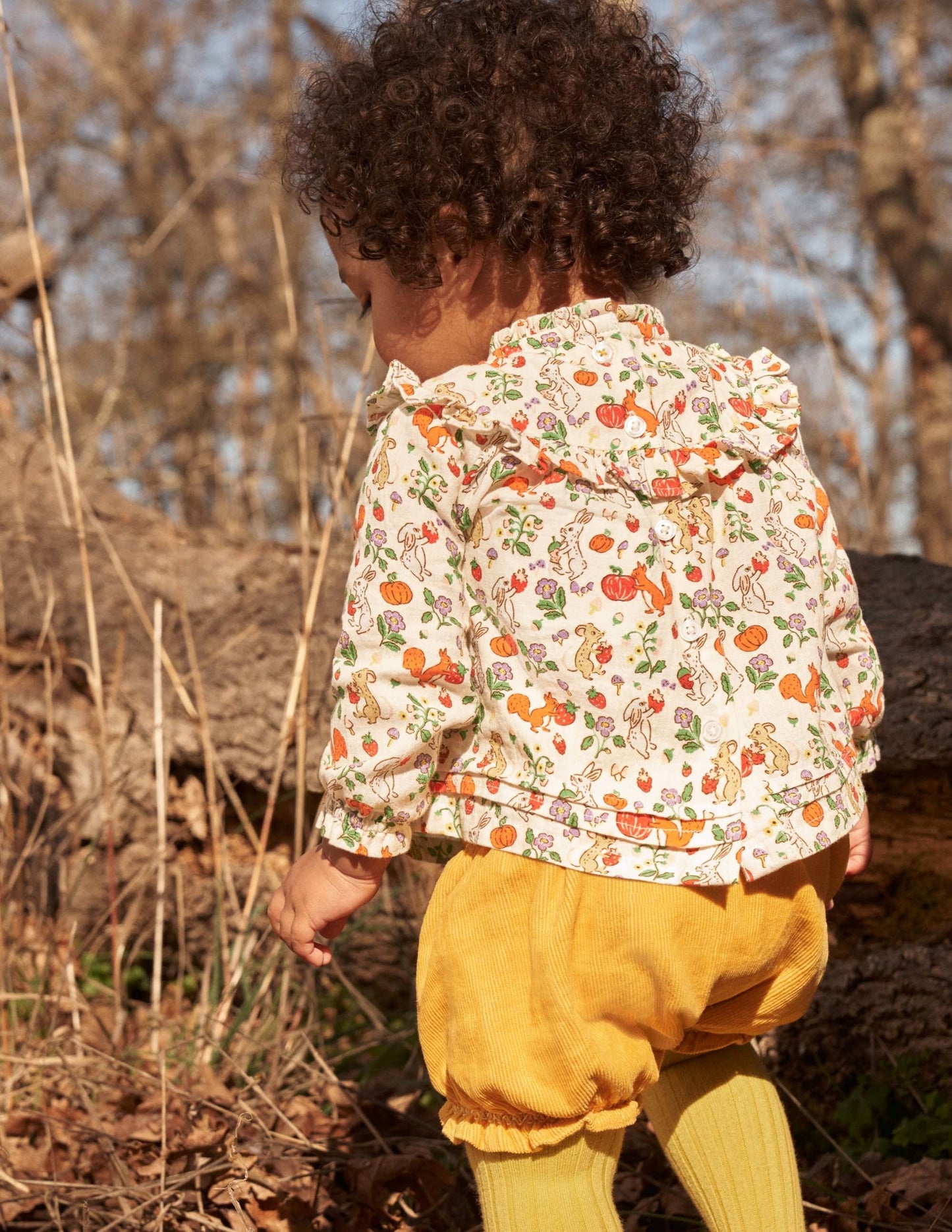 Printed Top and Bloomers-Ivory Woodland Friends