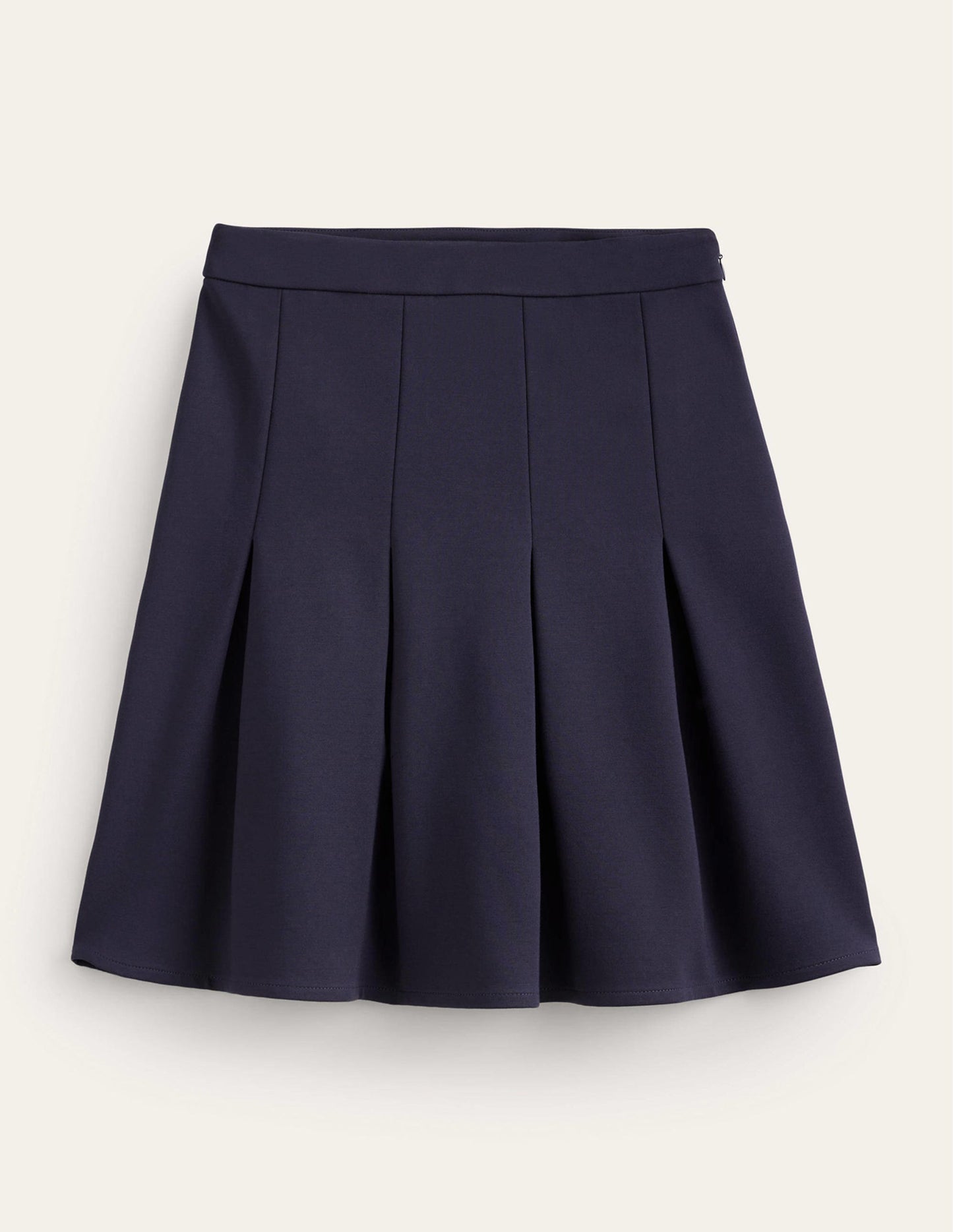 Flippy Ponte Mini Skirt-Navy