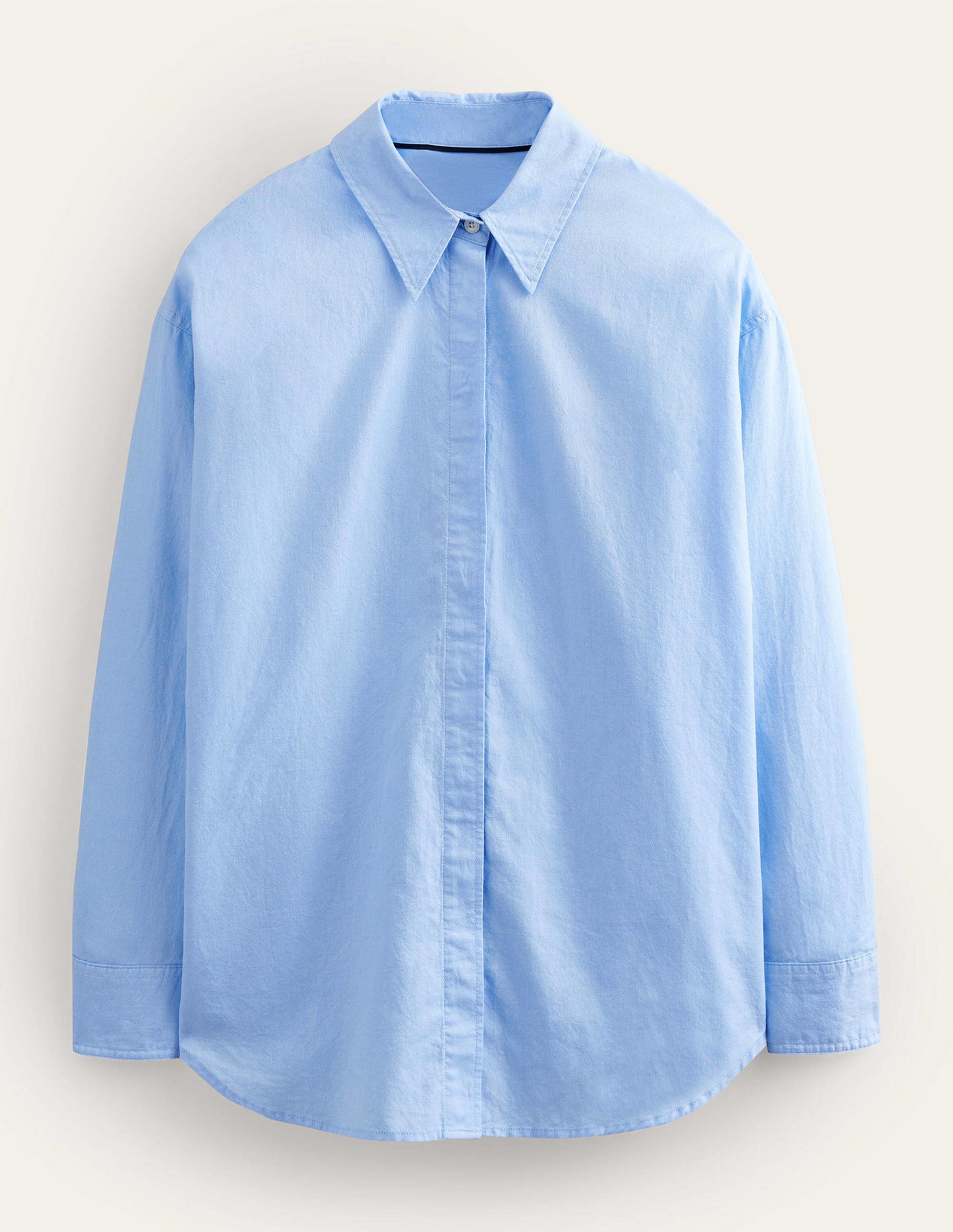 Oversized Cotton Shirt-Chambray Oxford