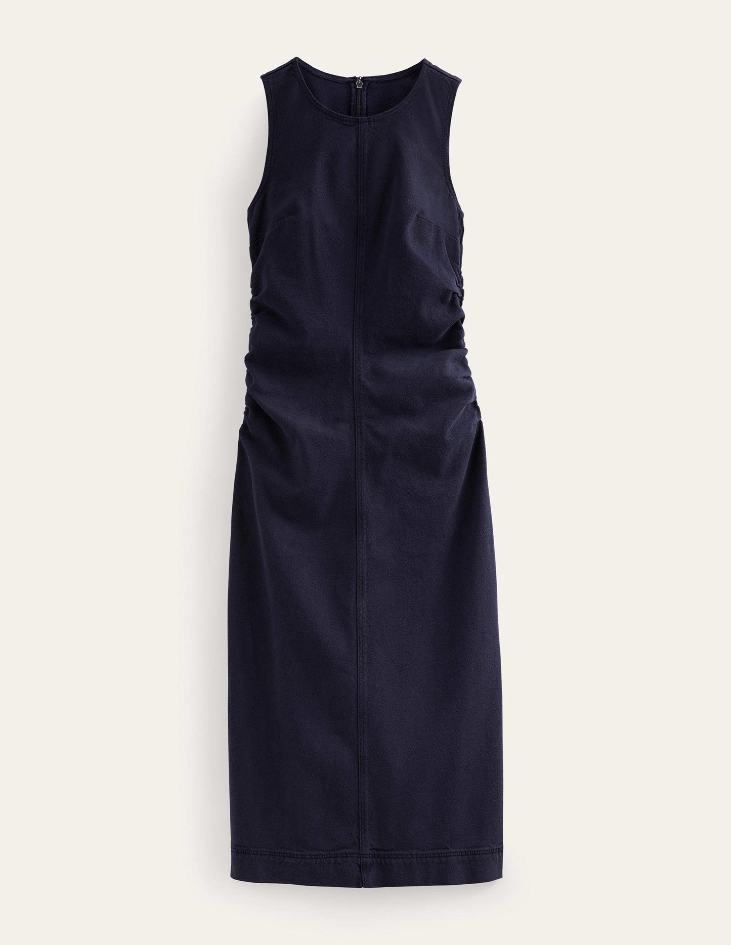 Side Ruched Column Midi Dress-Mid Vintage