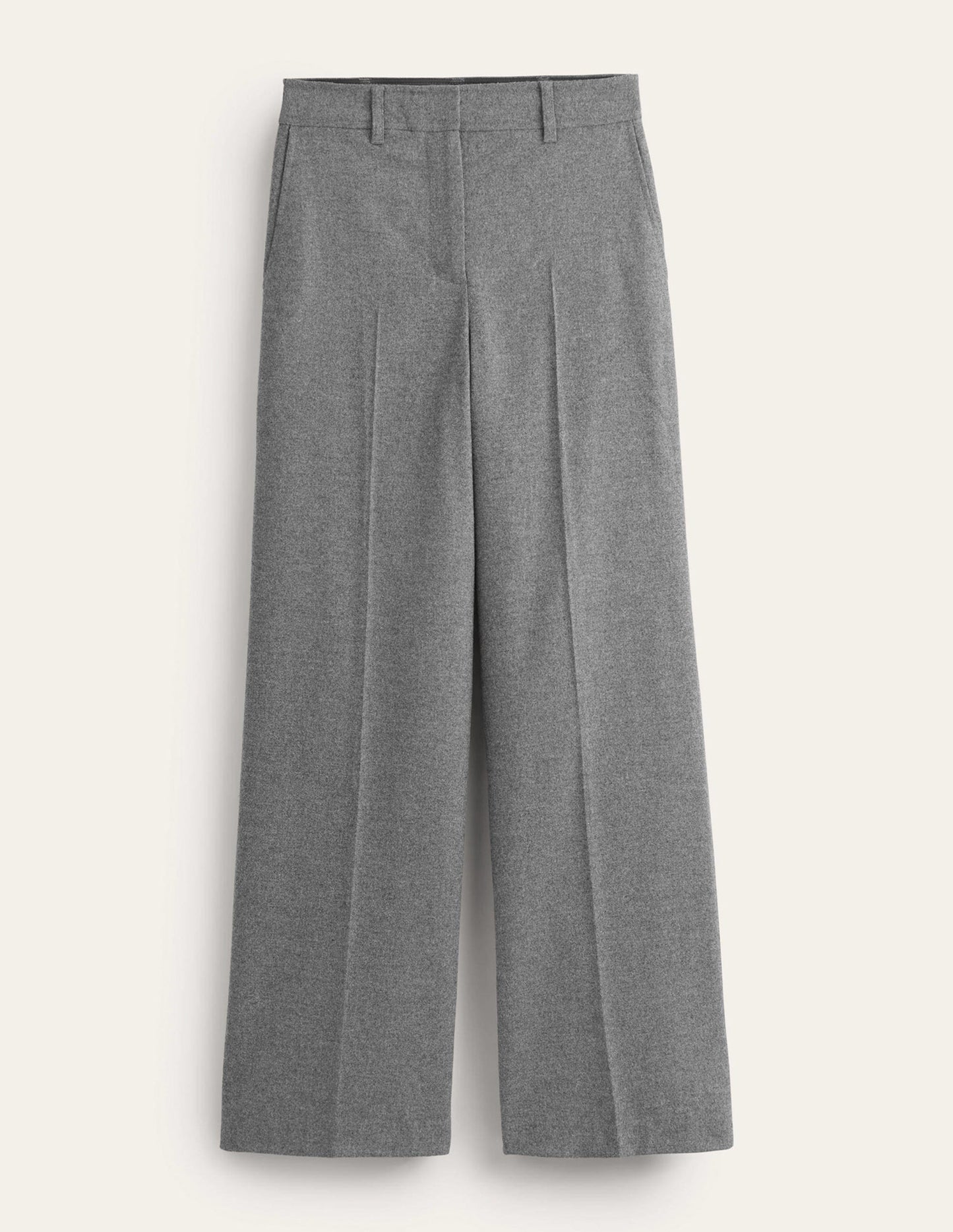 Westbourne Wool Pants-Charcoal Marl