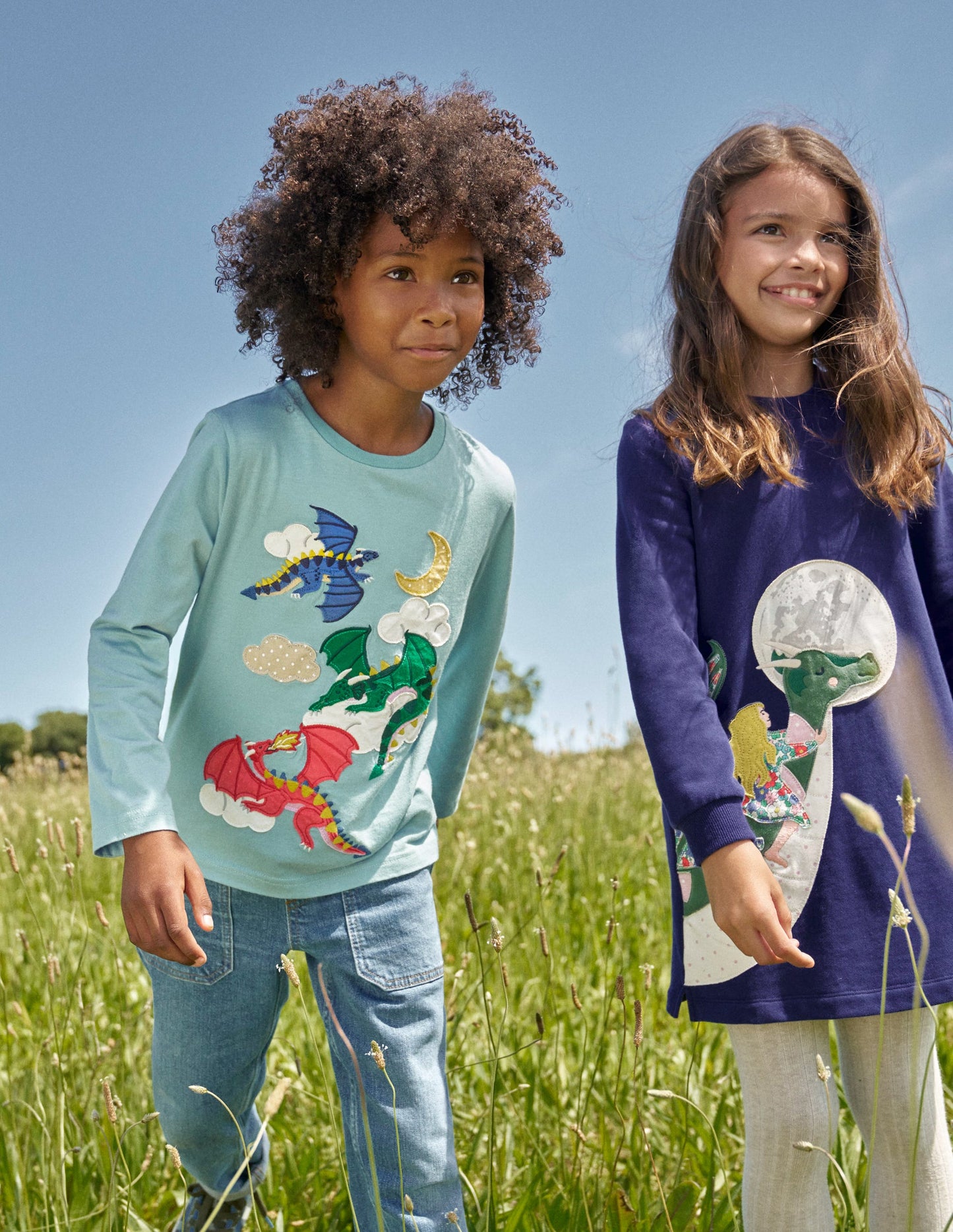 Dragon Appliqué T-shirt-Georgia Blue Dragons