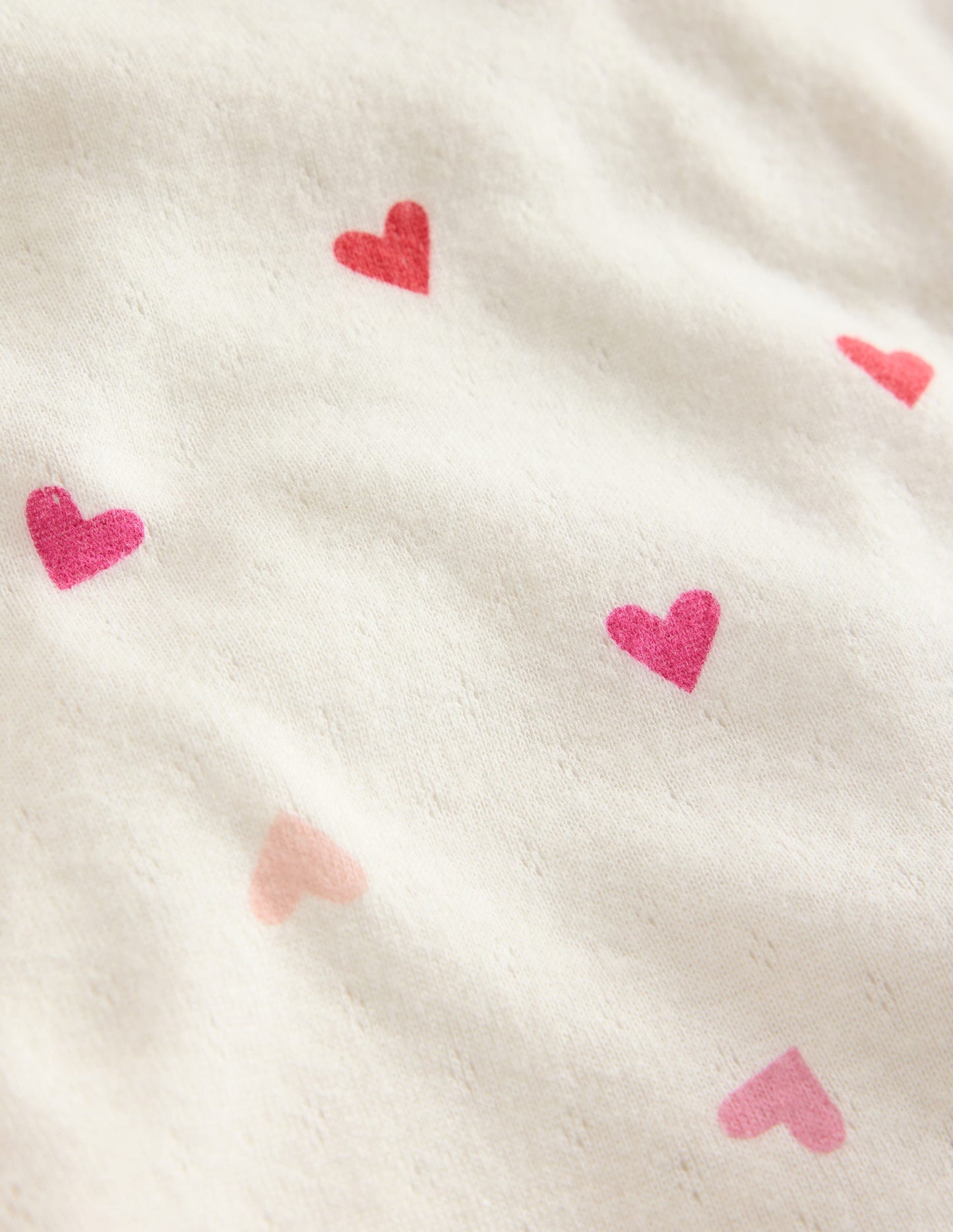 Long Sleeve Pointelle Top-Soft Ivory Hearts