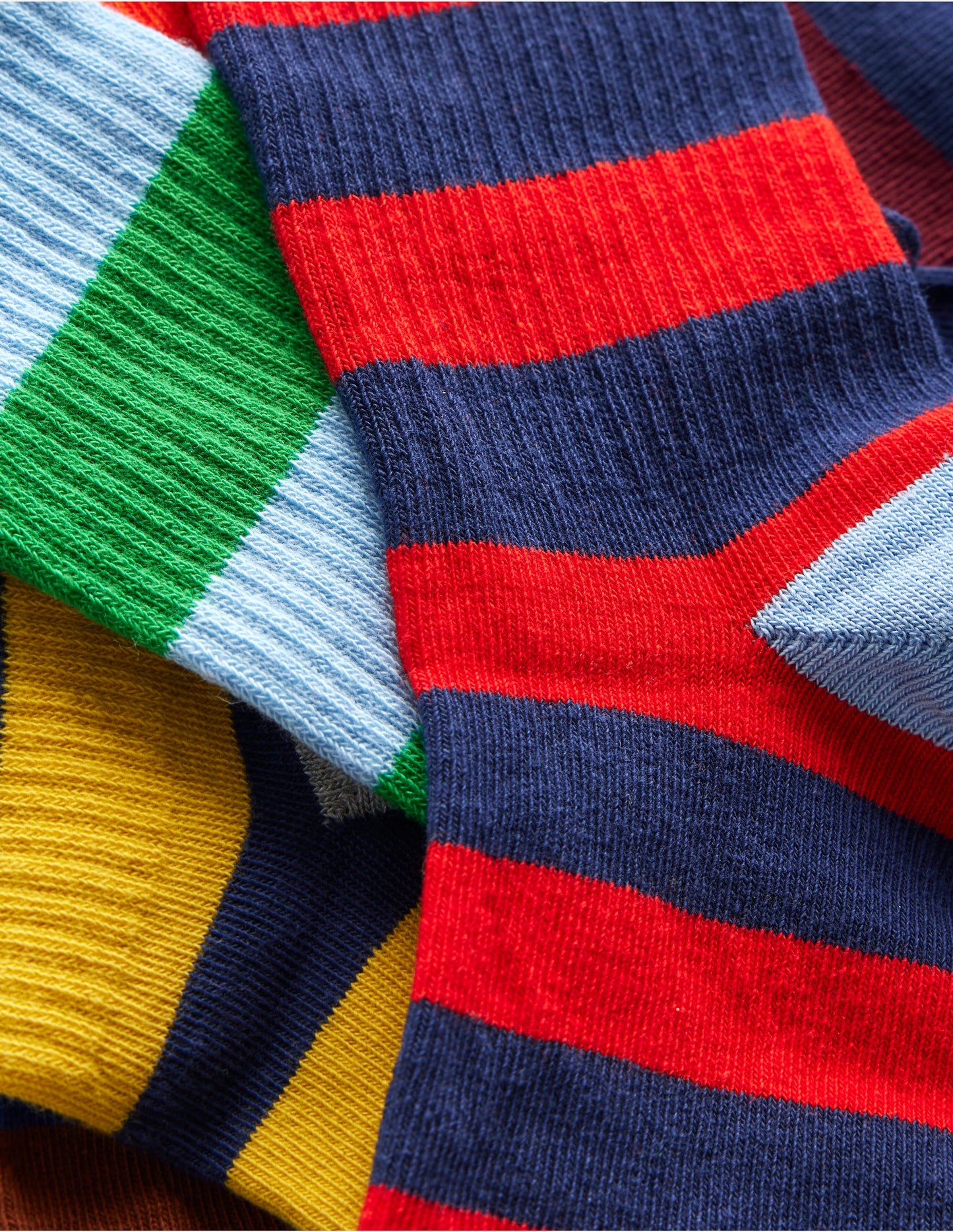 7-Pack Ribbed Socks-Multi Stripe