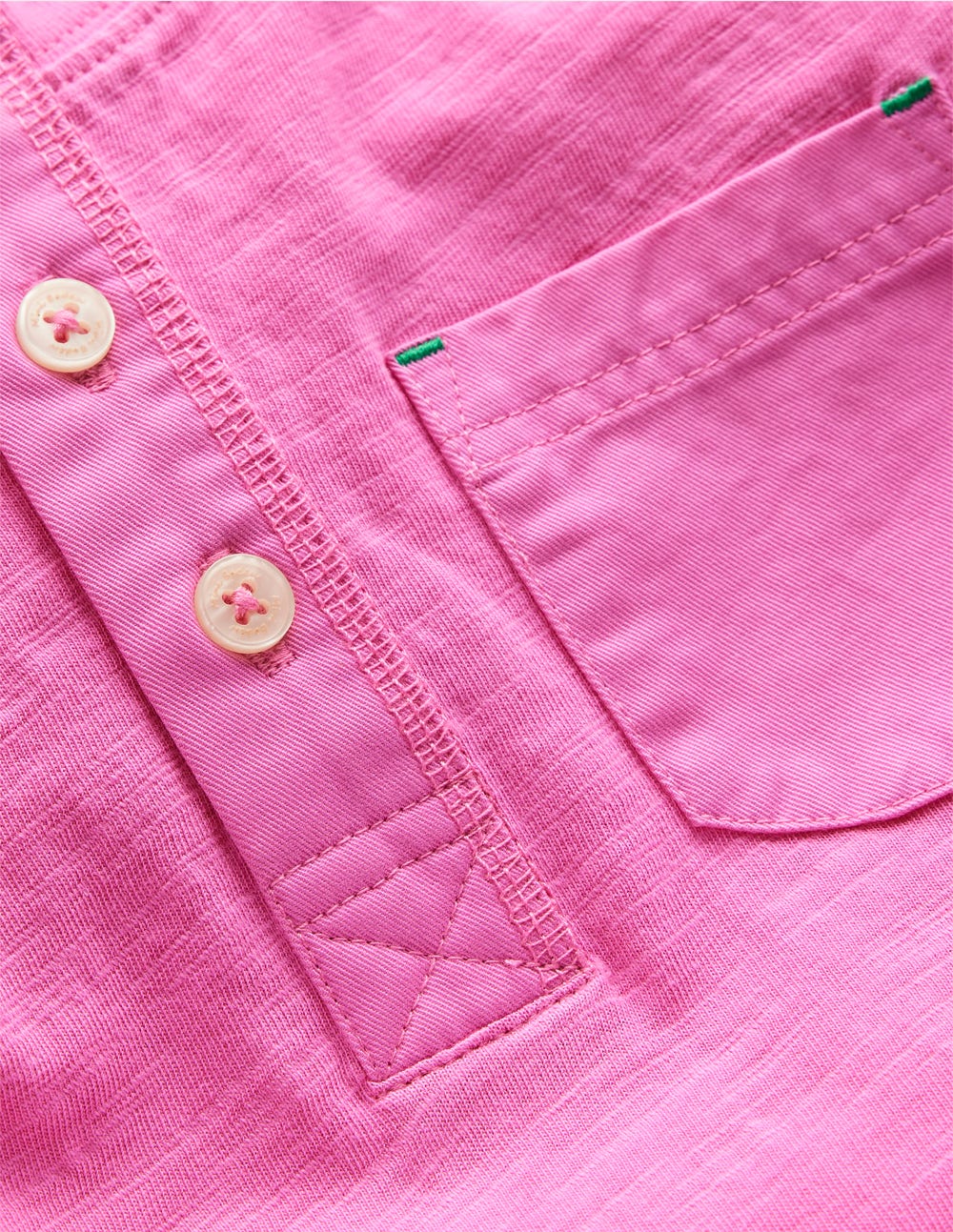 Short Sleeve Henley T-Shirt-Strawberry