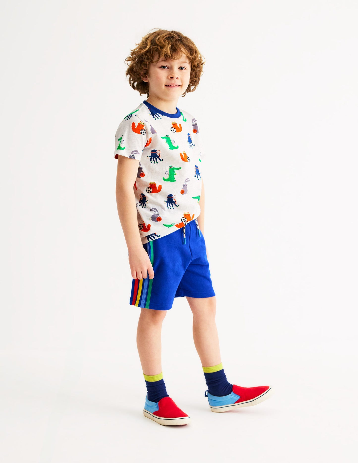 All-Over Printed T-Shirt-Soft Ivory Sporty Pets