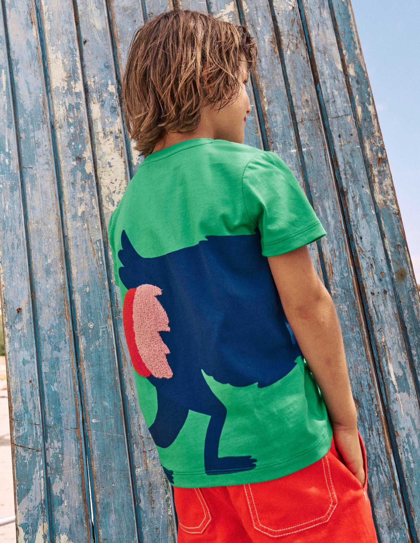 Fun Graphic T-shirt-Sapling Green Baboon