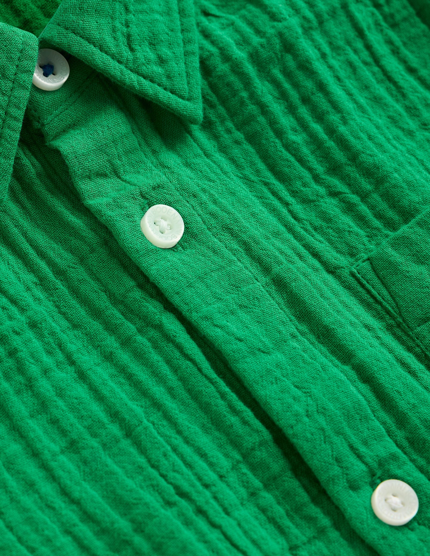 Double Cloth Shirt-Rich Emerald