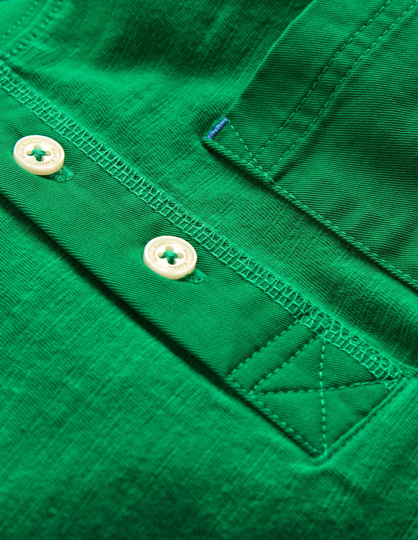Short Sleeve Henley T-Shirt-Rich Emerald