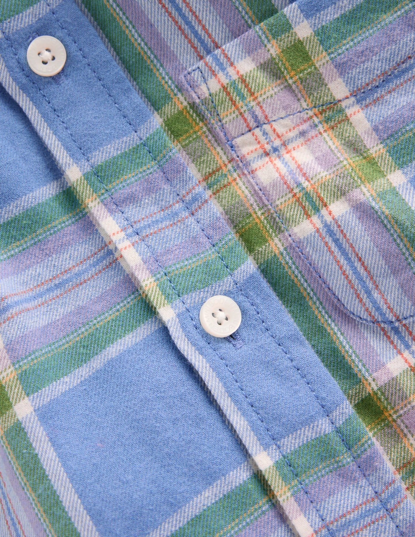 Cosy Cotton Check Shirt-Blue and Purple Check