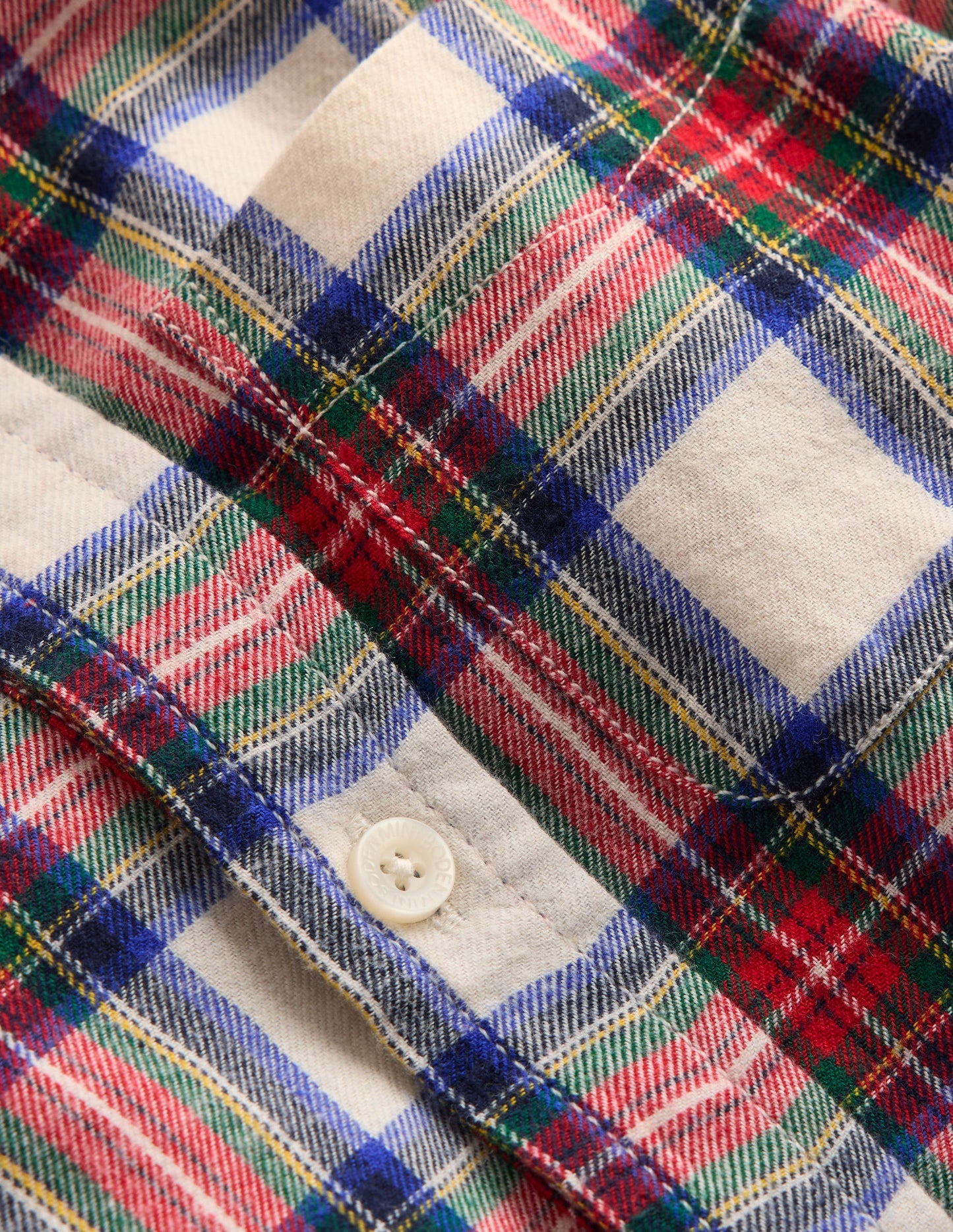 Cosy Cotton Check Shirt-Ivory and Red Check