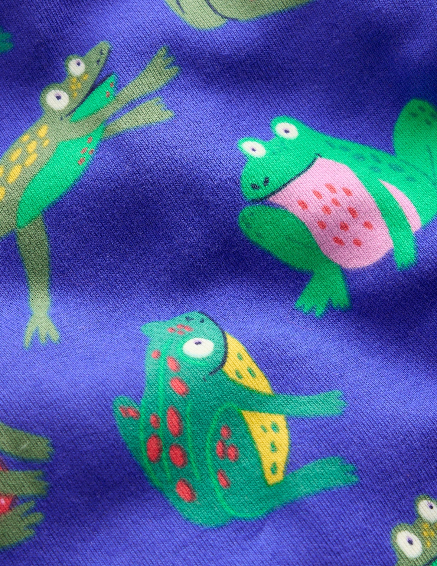Snug Glow-in-the-dark Pajamas-Surf The Web Frogs