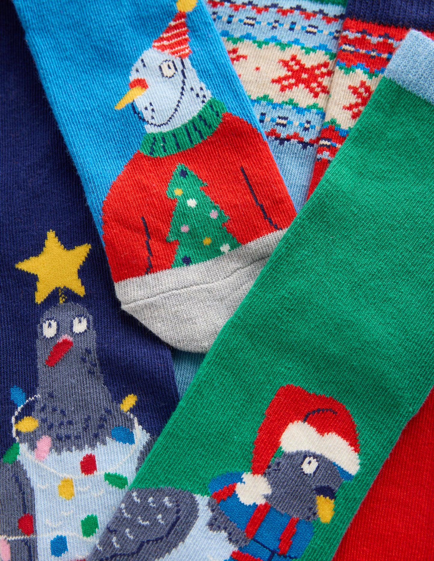 5-pack Festive Socks-Christmas Pigeons