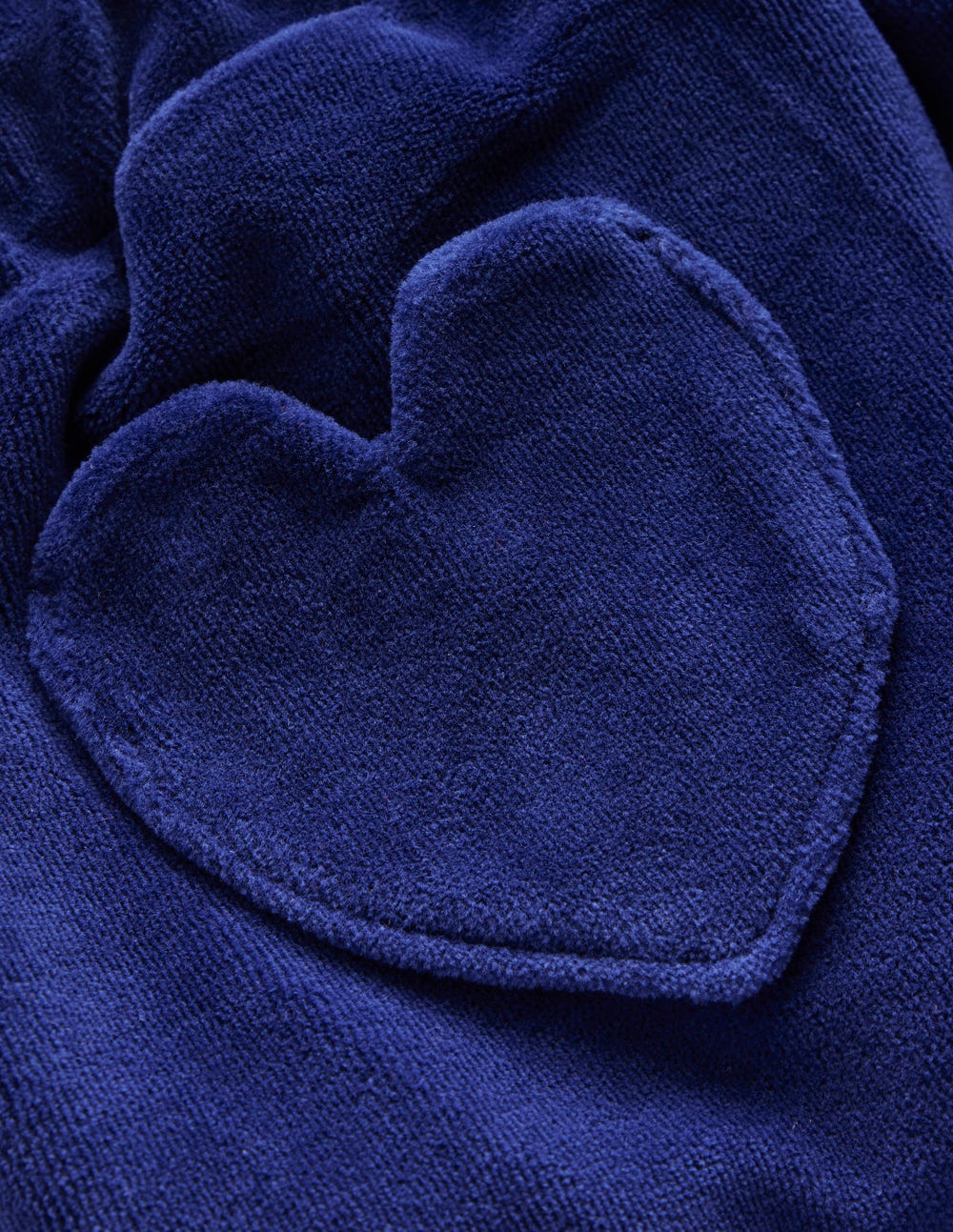 Heart Pocket Velour Sweatpants-Starboard Blue