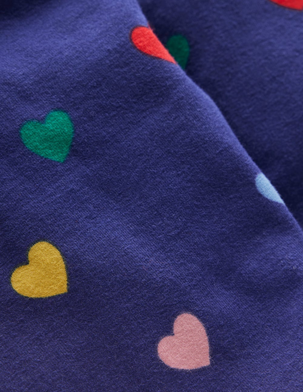 Fun Leggings-Starboard Blue Multi Hearts