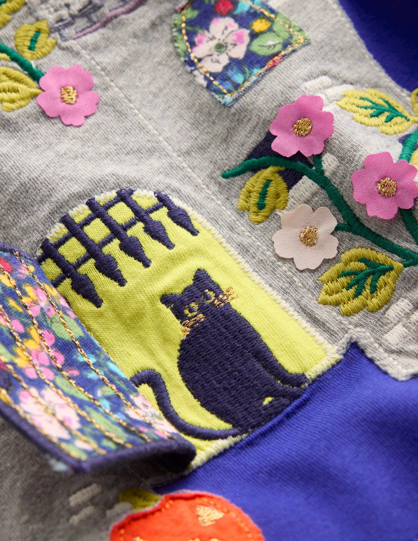 Long Sleeve LTF T-shirt-Sapphire Blue Haunted House