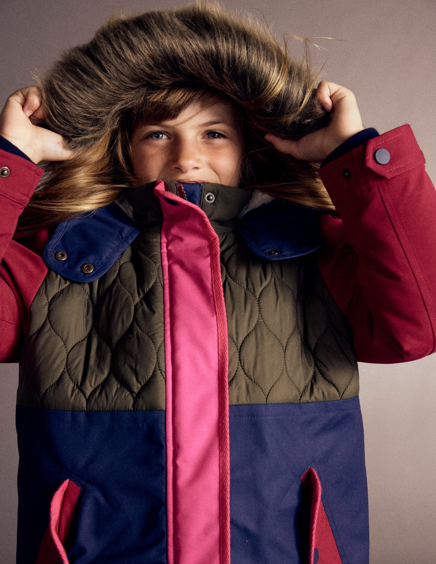 Joni Quilted Parka Coat-Multi