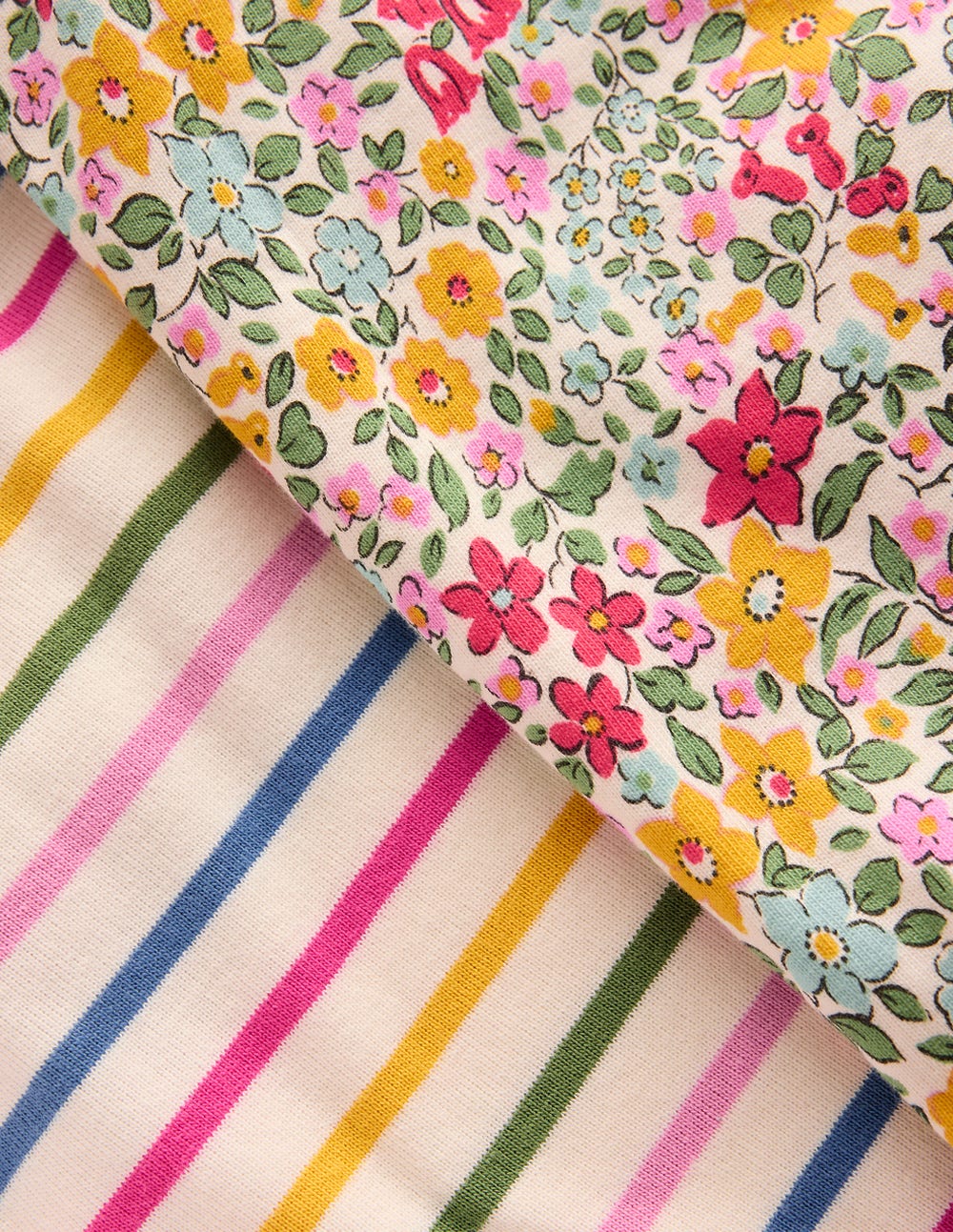 Twin Pack Snug Pajamas-Ceylon Flowerbed Multi