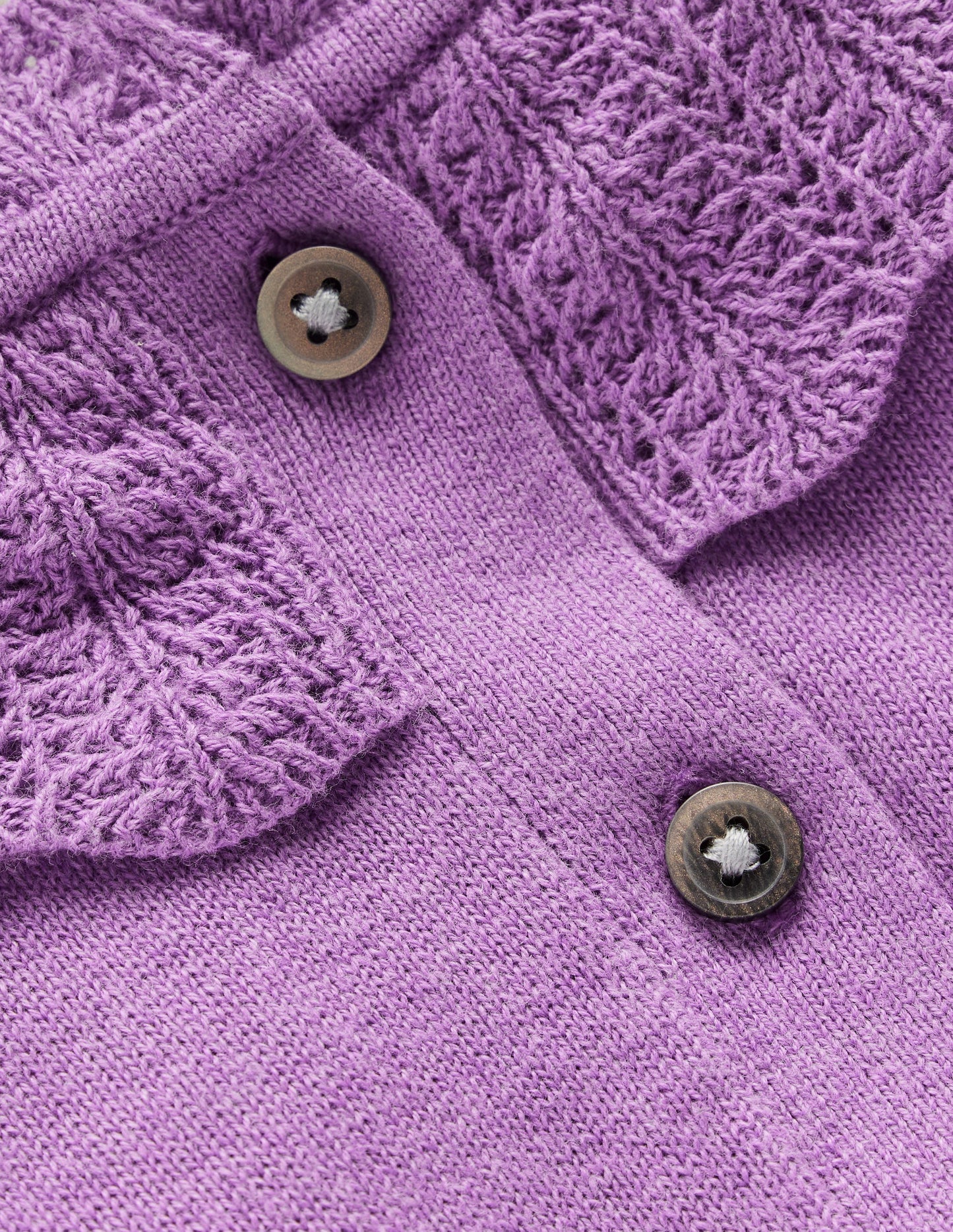 Pretty Ruffle Cardigan-Aster Purple Marl