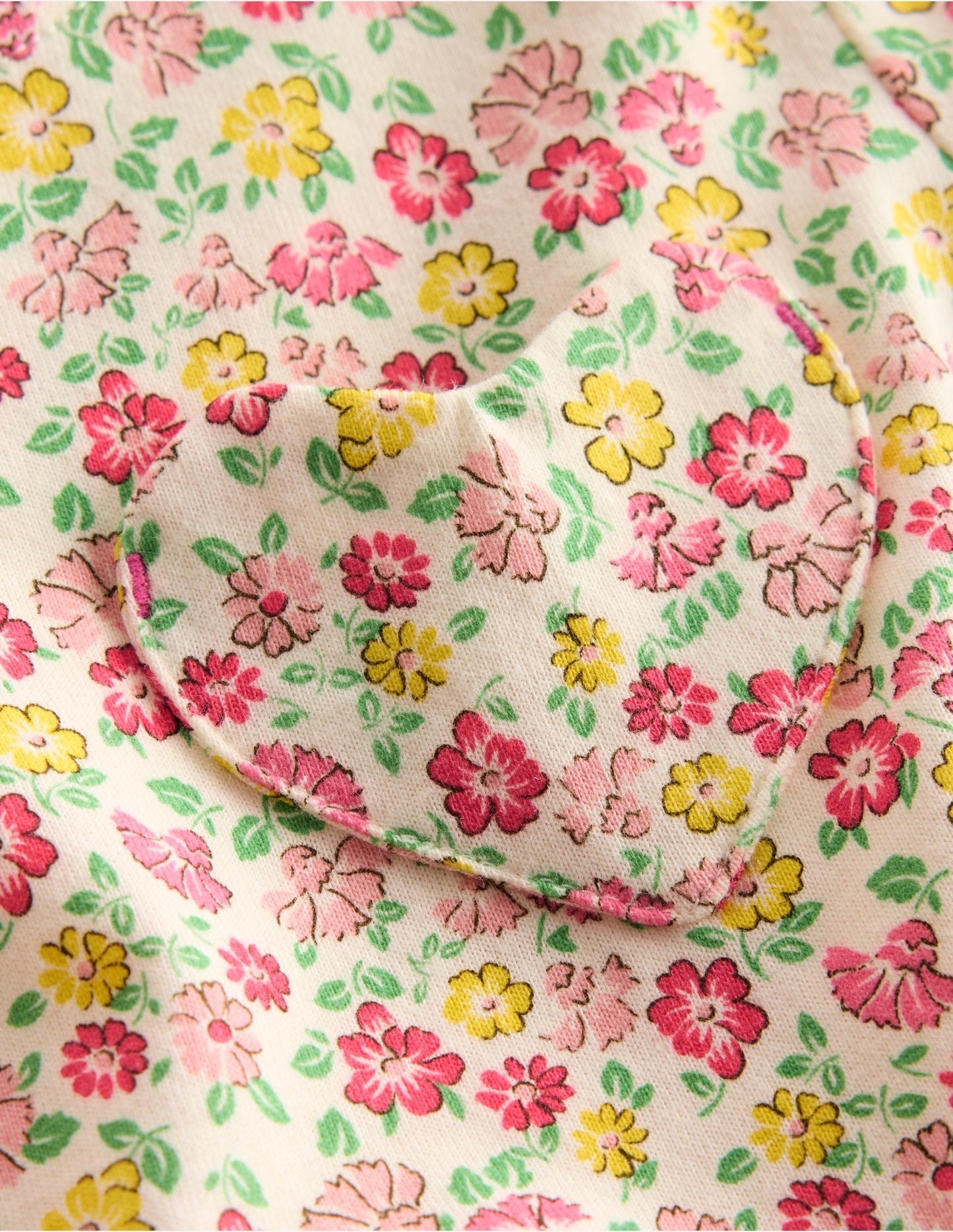 Heart Pocket Fun Jersey Dress-Multi Summer Flowerbed