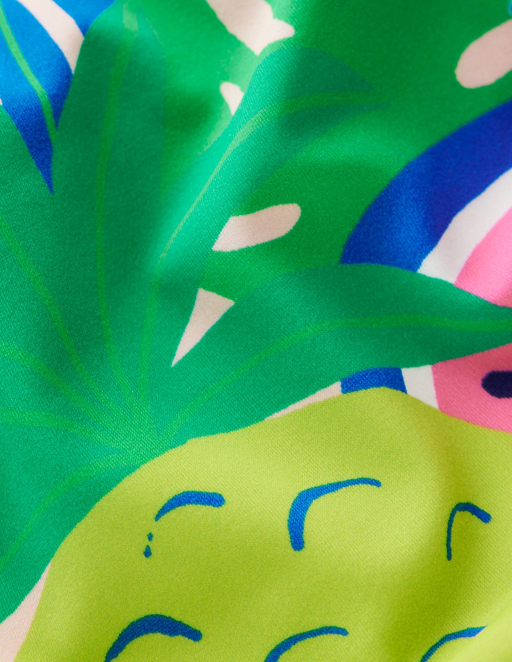 Frill Strap Bikini-Multi Tropical Fruit