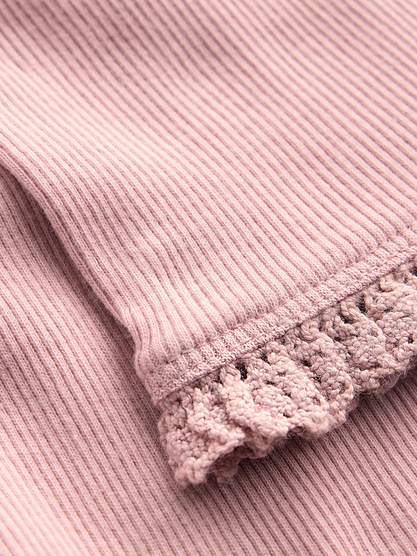 Ribbed Cotton Leggings-Vintage Pink