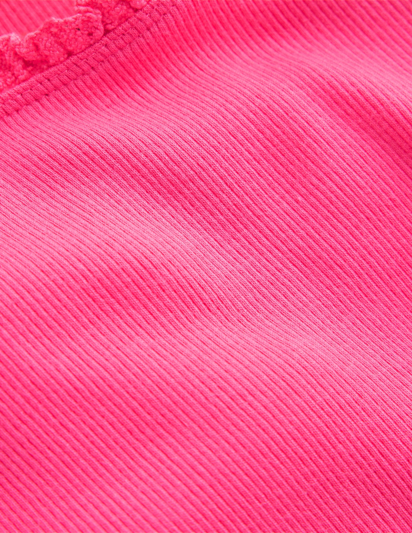 Short Sleeve Ribbed T-shirt-Flamingo Pink