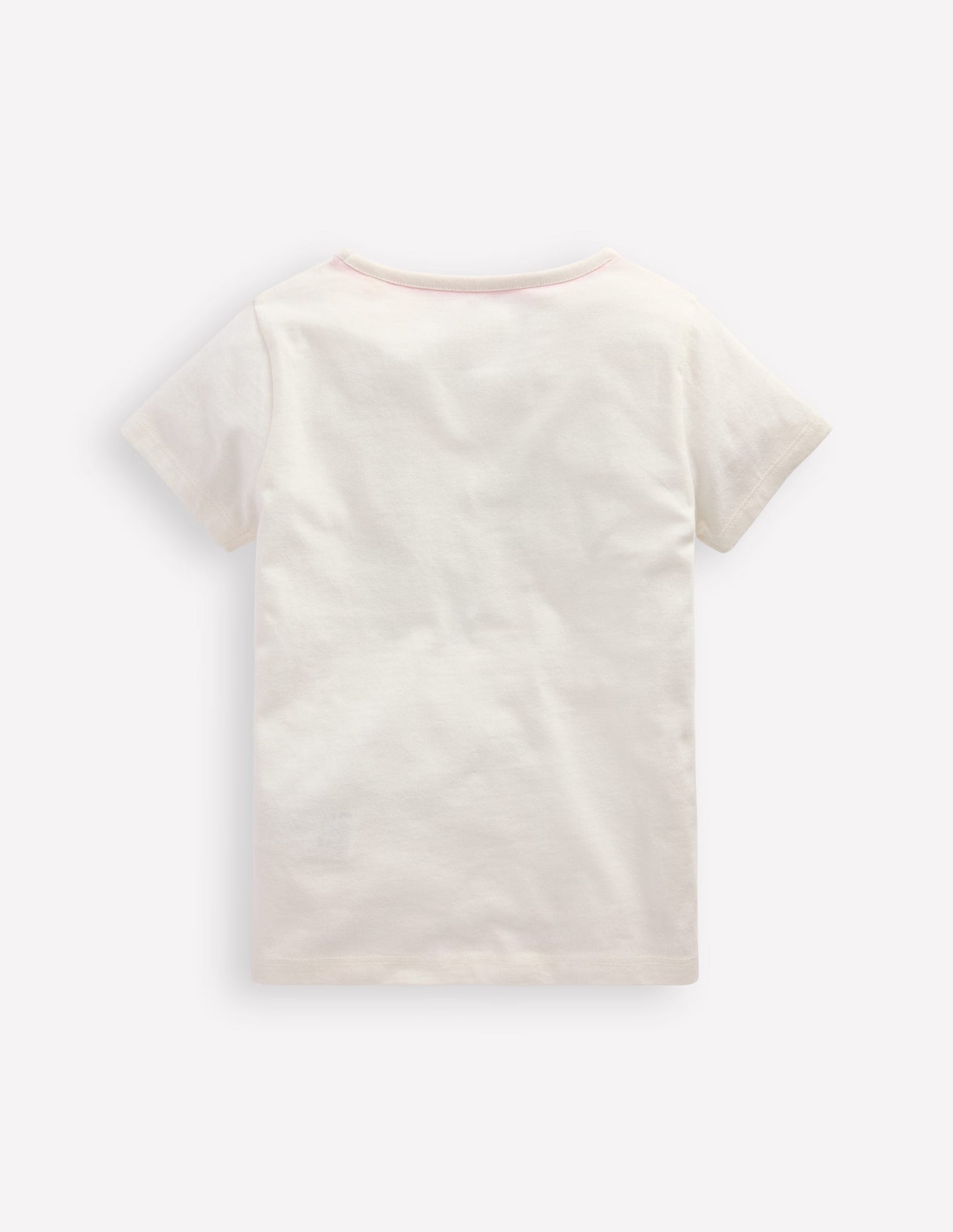 Short Sleeve Appliqué T-shirt-Ivory Rafting Pets