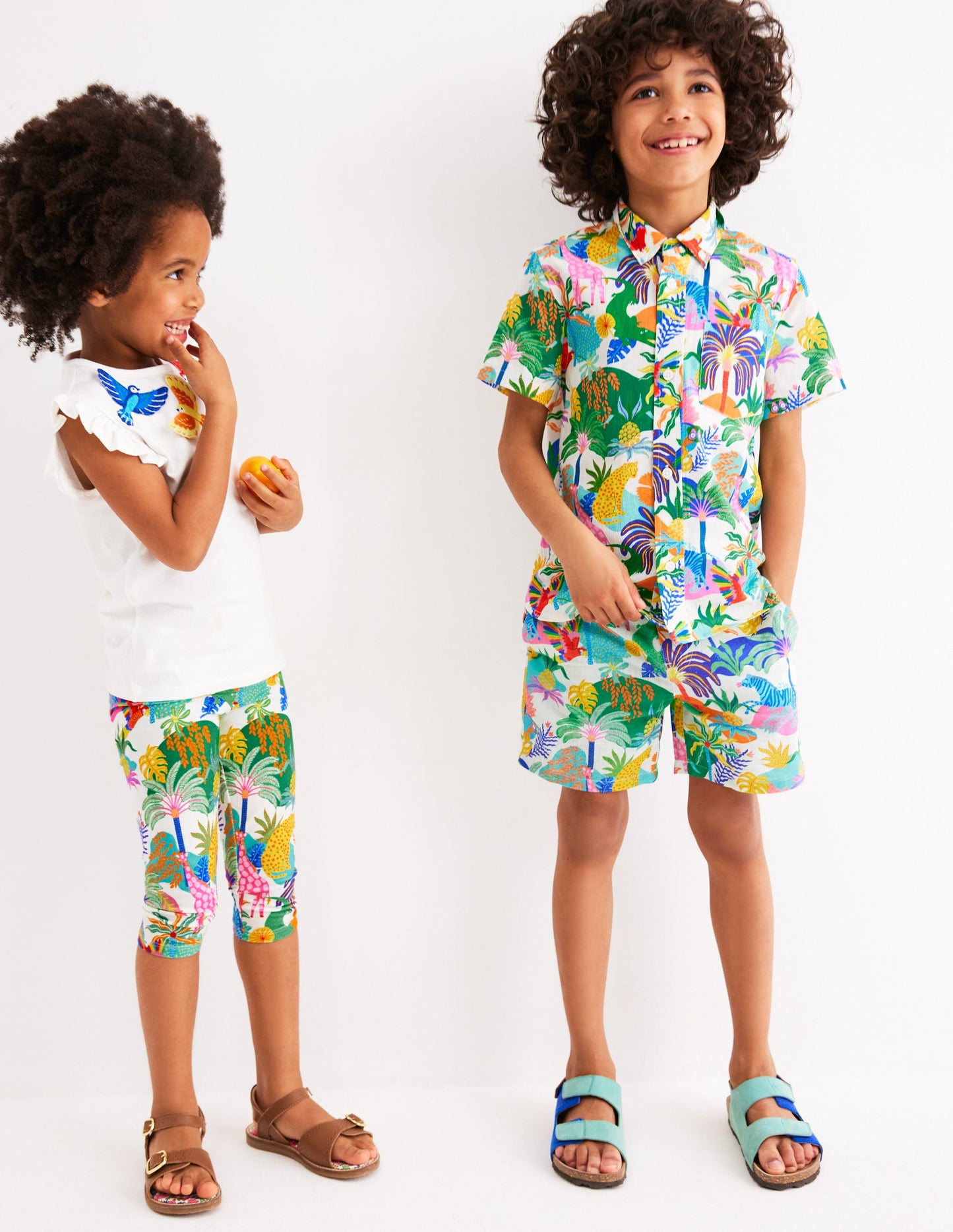 Flutter Short Sleeve T-shirt-Ivory Birds