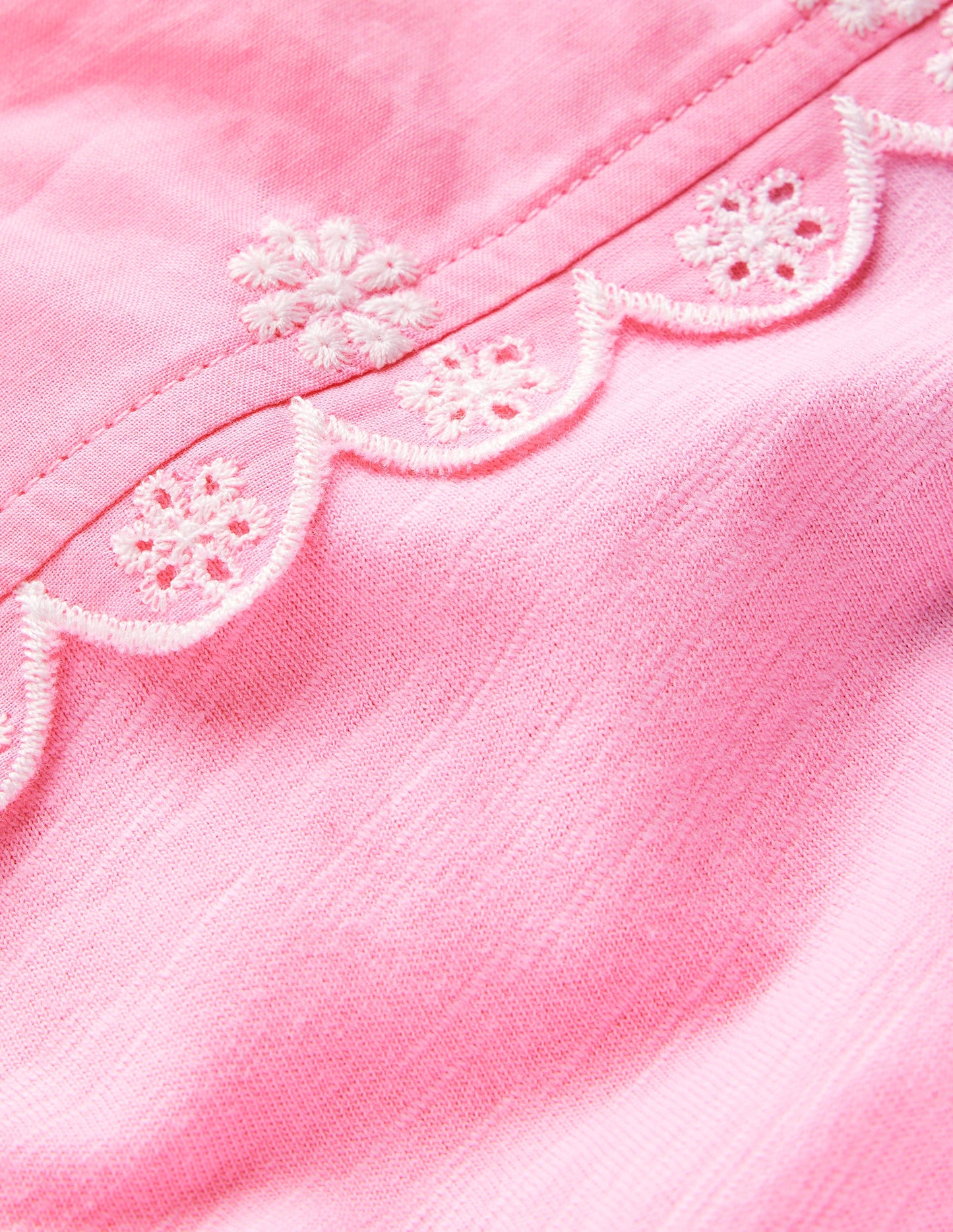 Broderie Sleeve Tee-Vintage Mauve