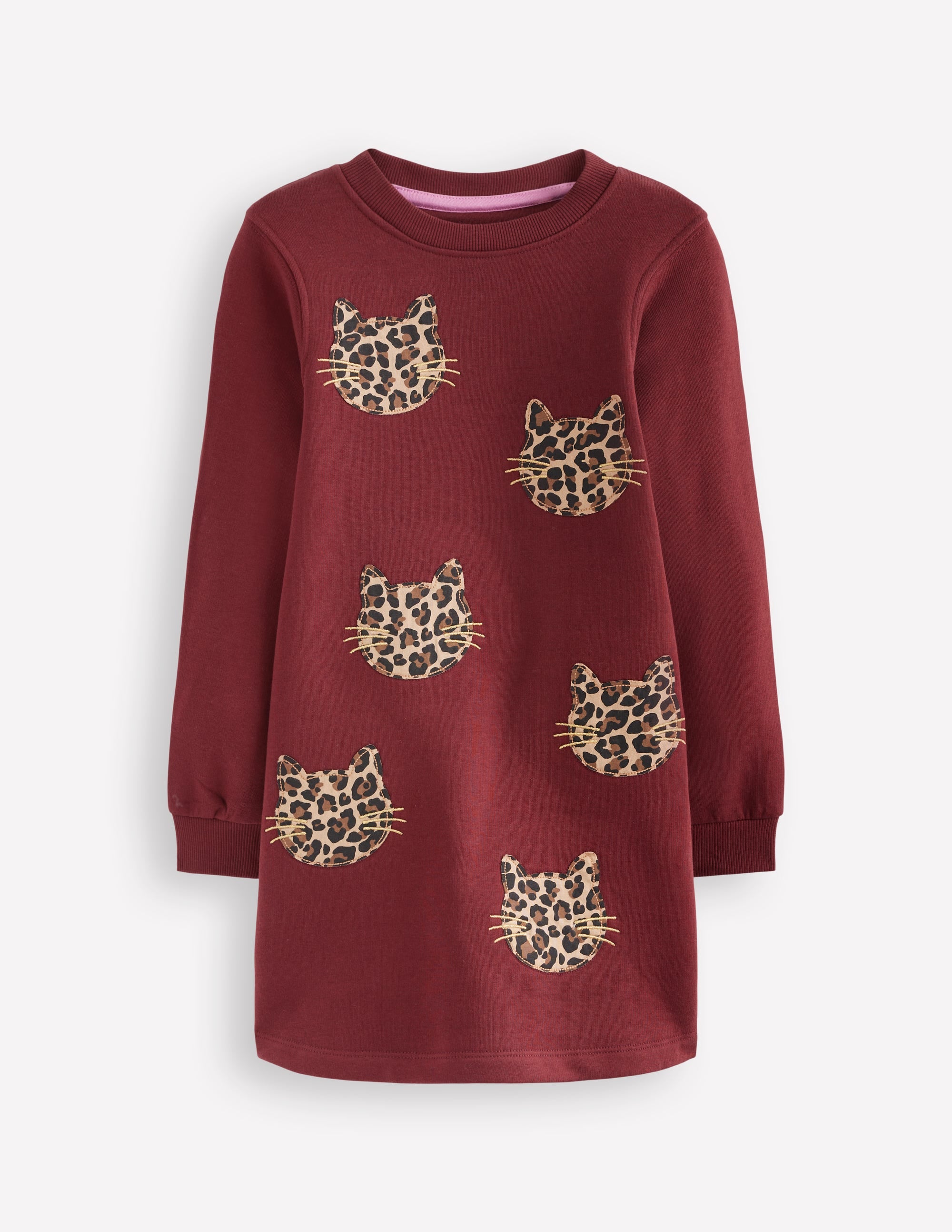 mini boden cat dress Ida Sweatshirt Appliqué Dress-Chestnut Faces Material|Faille_Peony Blush Tiered Halter-Neck Maxi Dress Body 77% Cotton Quantity:Box