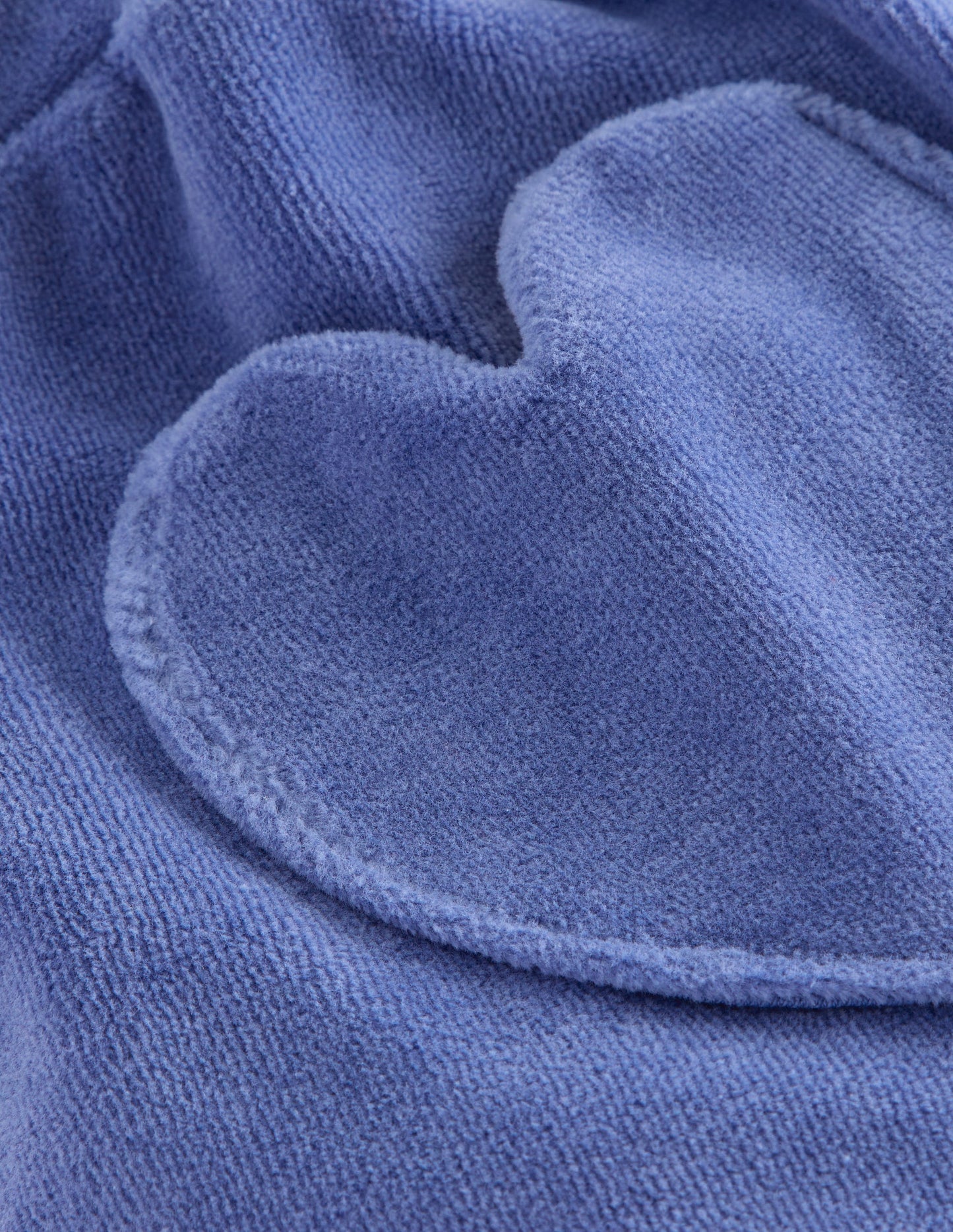 Heart Pocket Velour Sweatpants-Soft Blue
