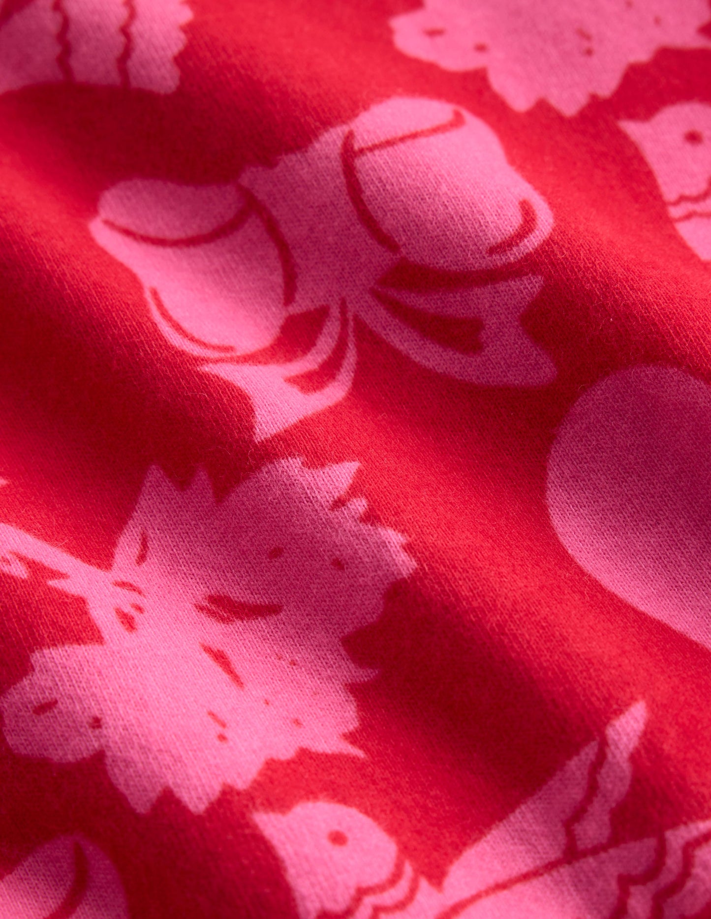 Posie Long Sleeve Jersey Dress-Rockabilly Red Festive Fun