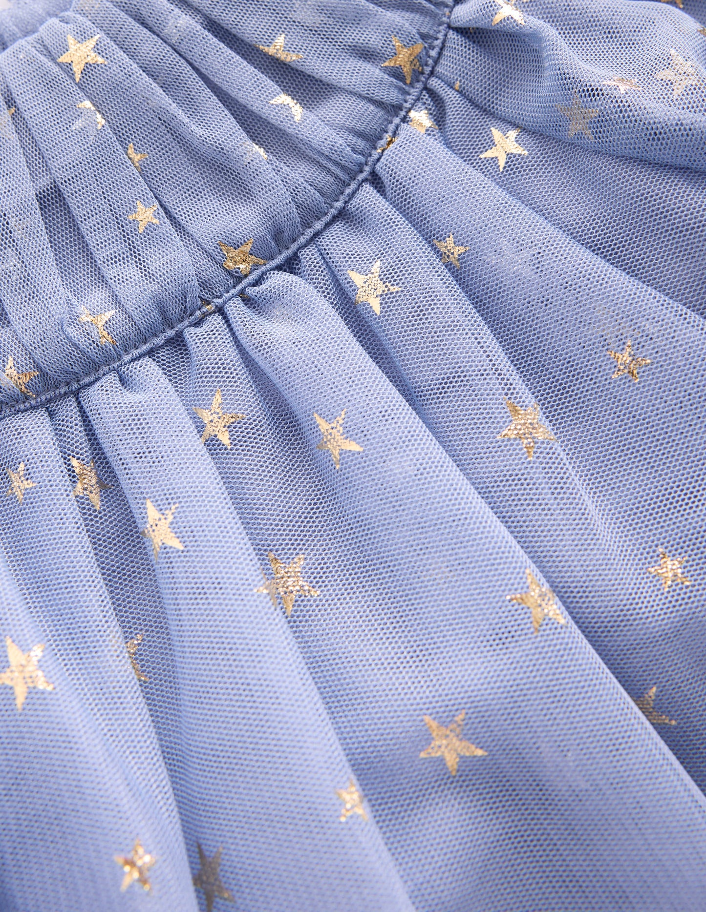 Tiered Tulle Dress-Stormbolt Blue