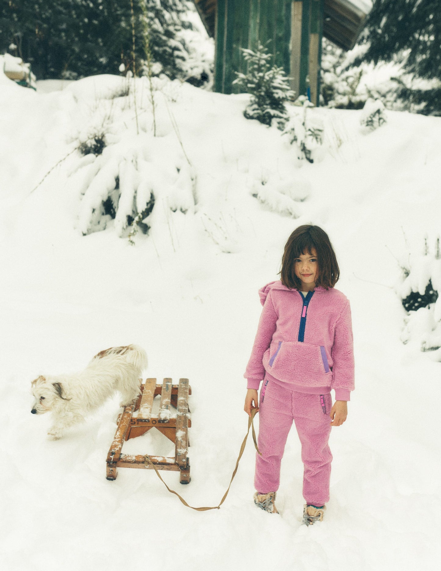 Cosy Fleece Sweatpants-Pink Haze