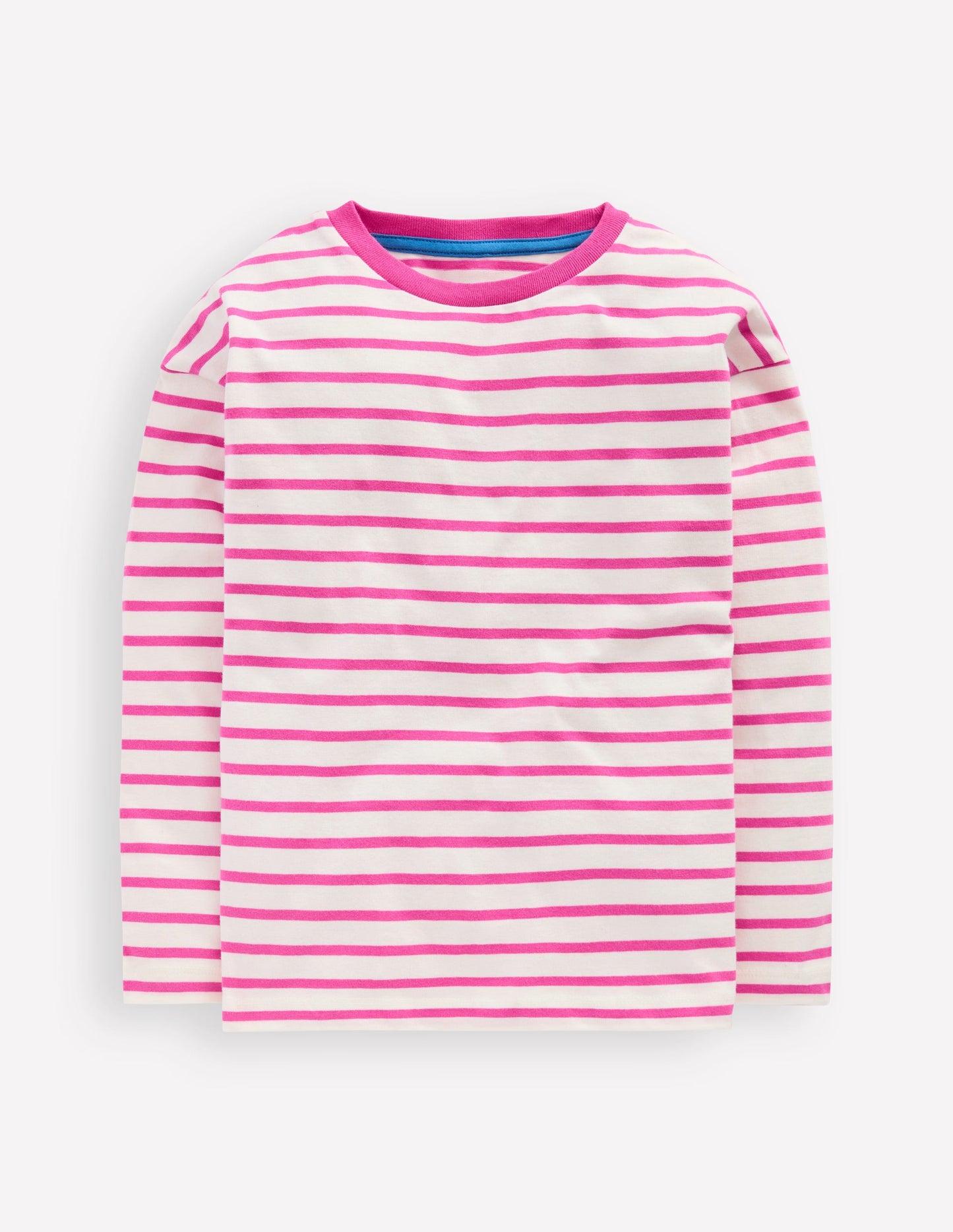 Long Sleeve Relaxed Breton-Tickled Pink/Ivory