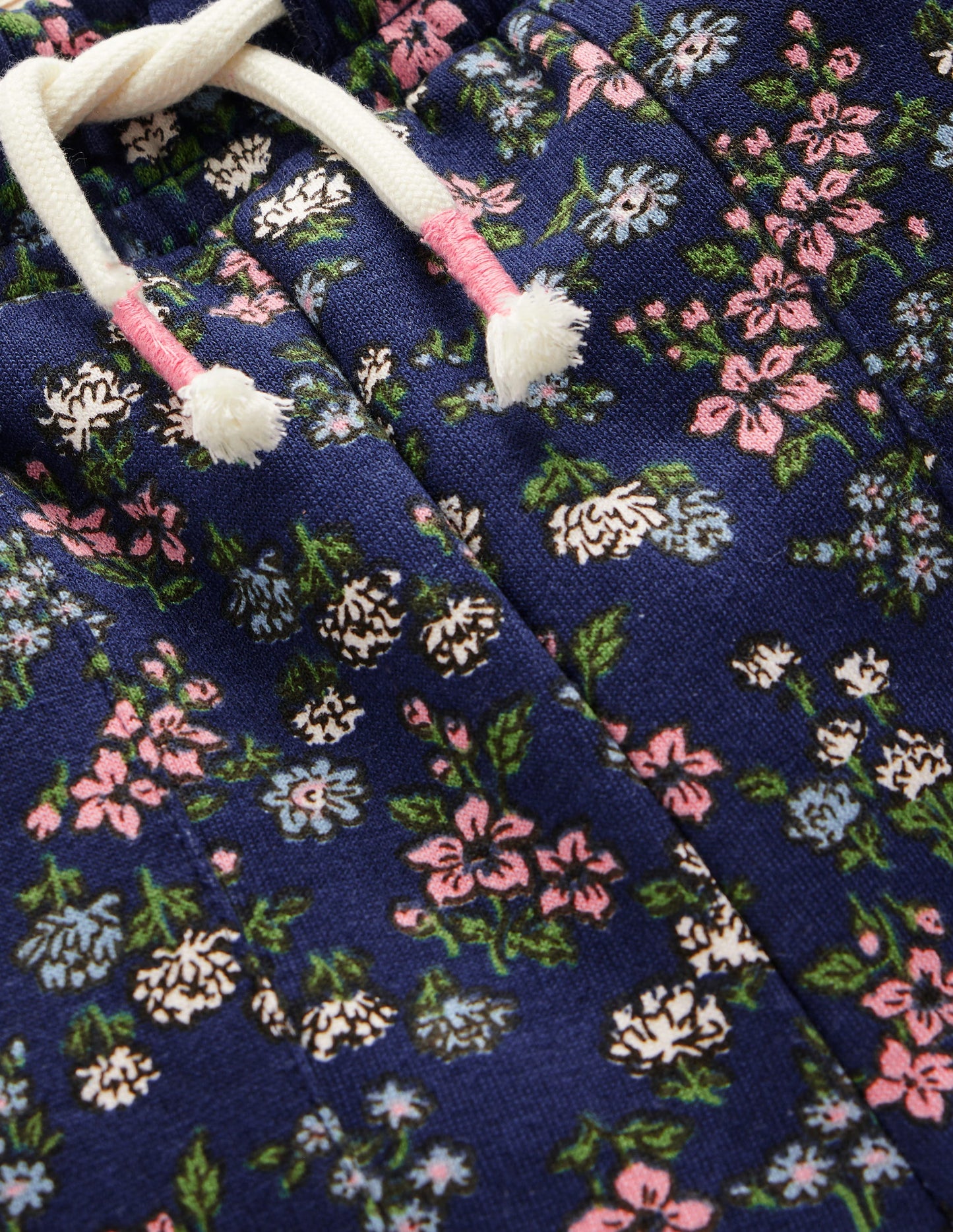 Wide Leg Printed Sweatpants-Starboard Blue Meadow Floral