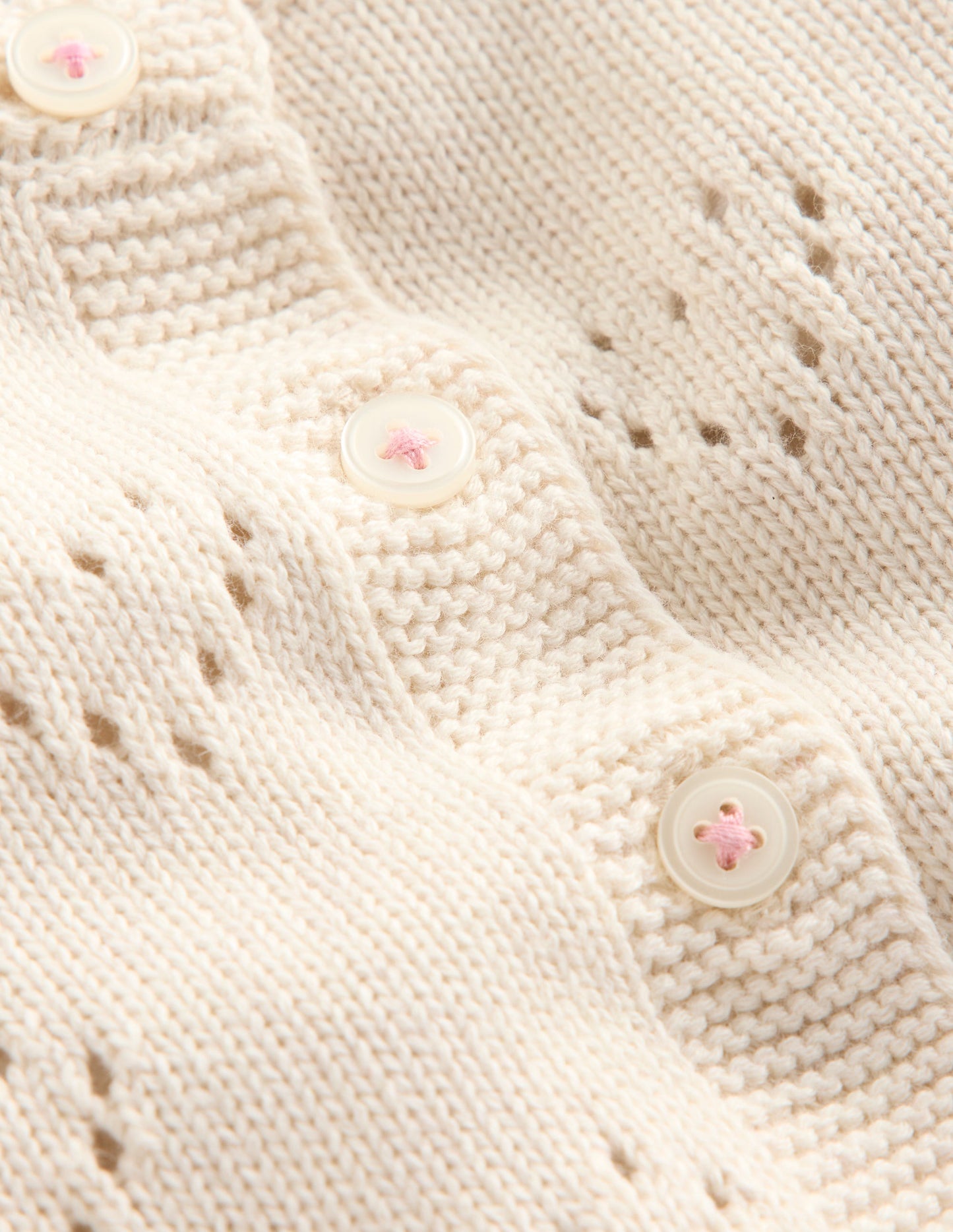 Pretty Pointelle Cardigan-Ivory