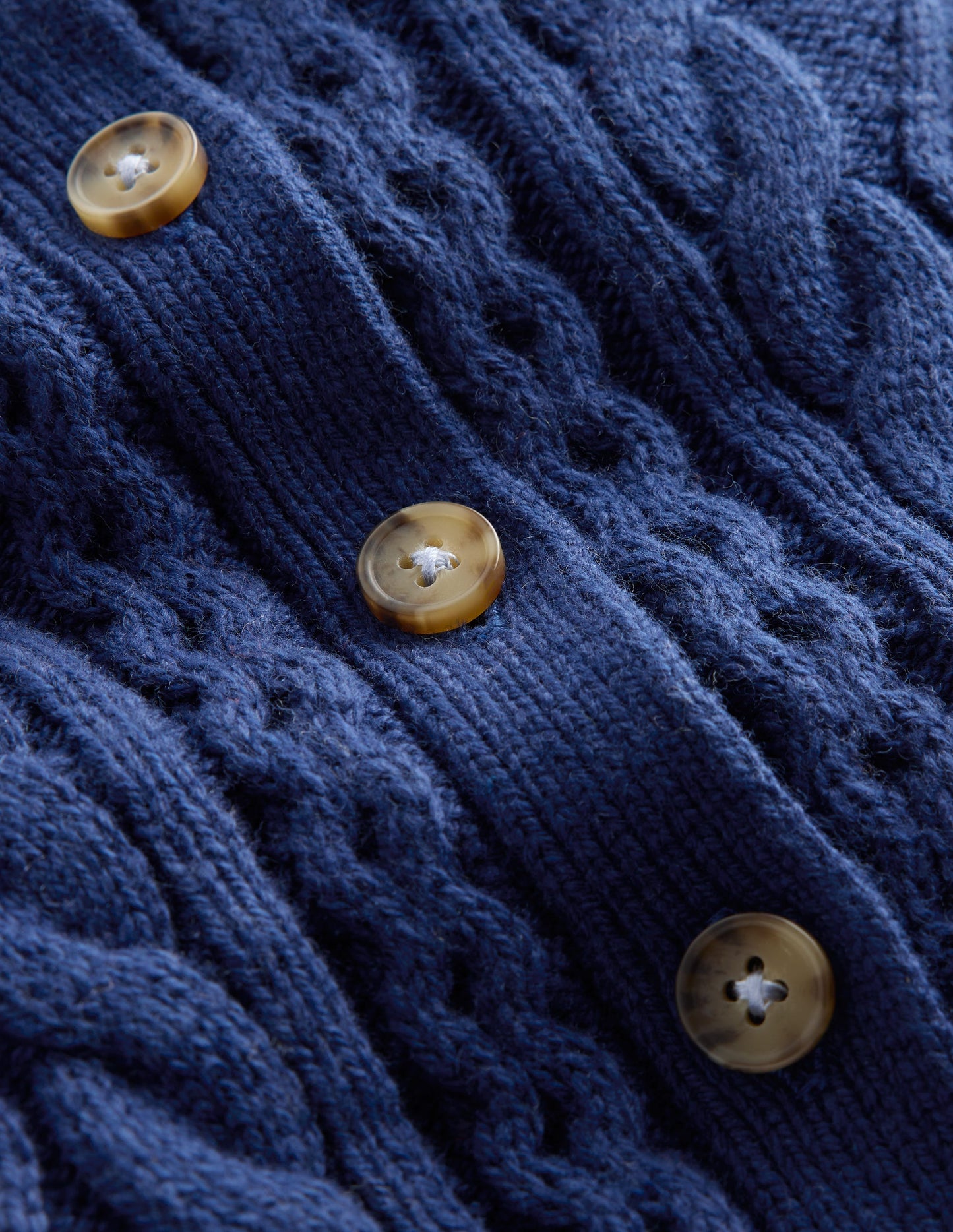 Heritage Cable Cardigan-Medieval Blue