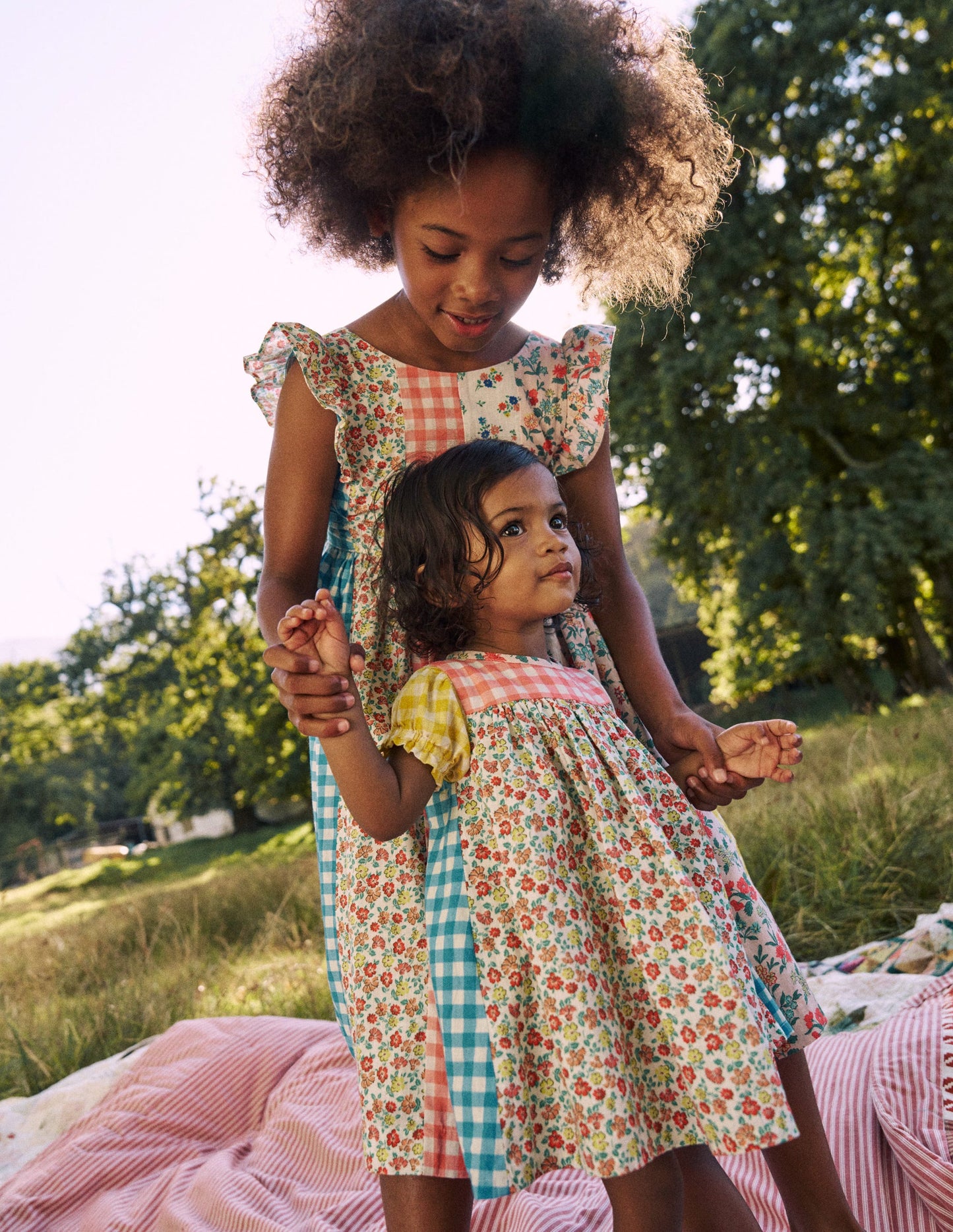 Gathered Woven Dress-Hotchpotch Multi