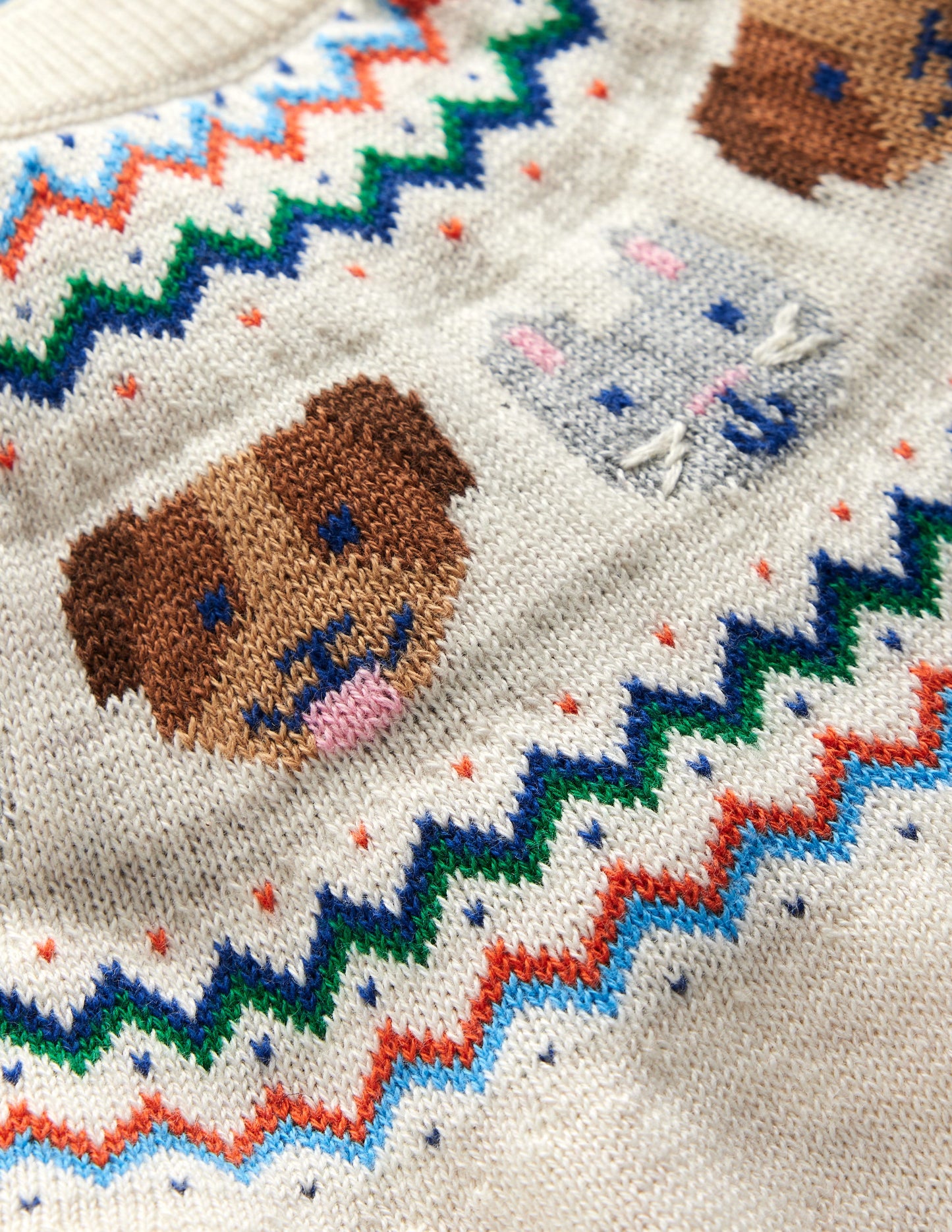 Knitted Play Set-Ecru Marl Pets