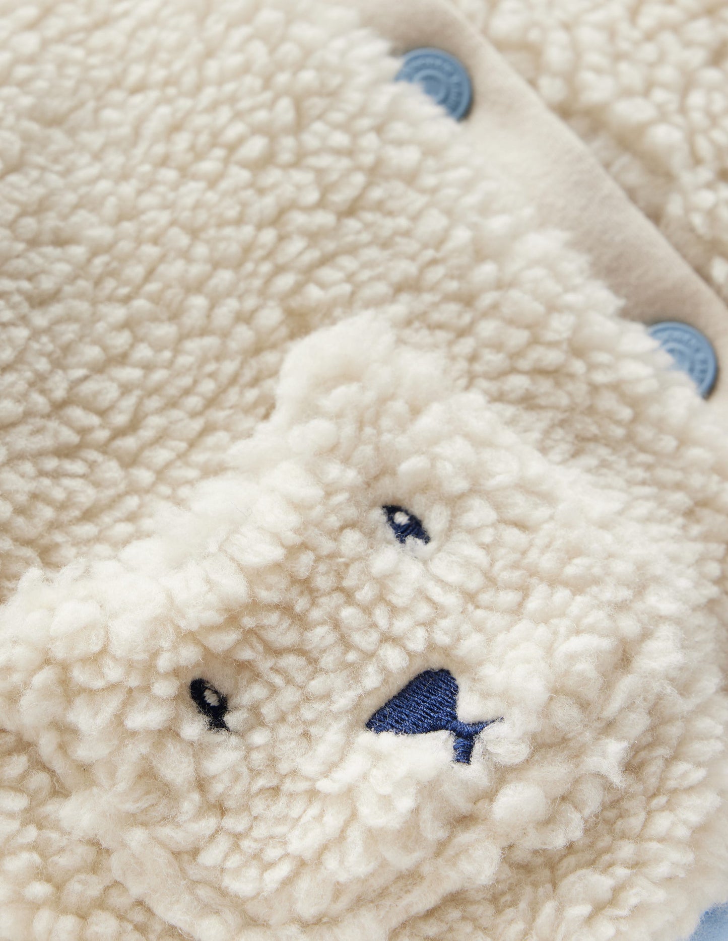 Girls Novelty Cosy Borg Jacket-Oatmeal Bears