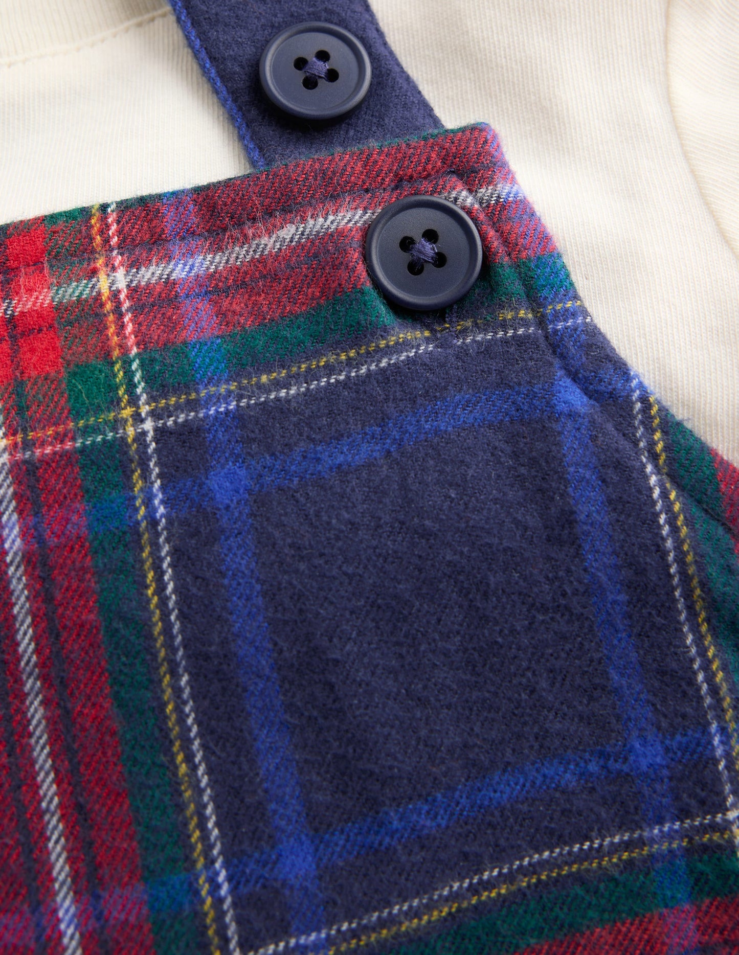 Nostalgic Romper Set-Navy Check