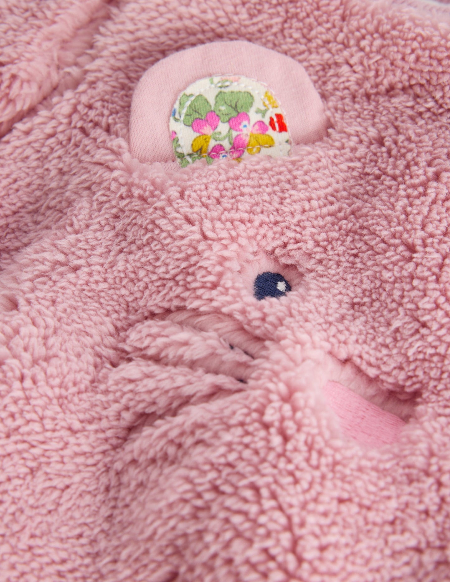 Novelty Borg Sweatshirt Set-Pink Mouse