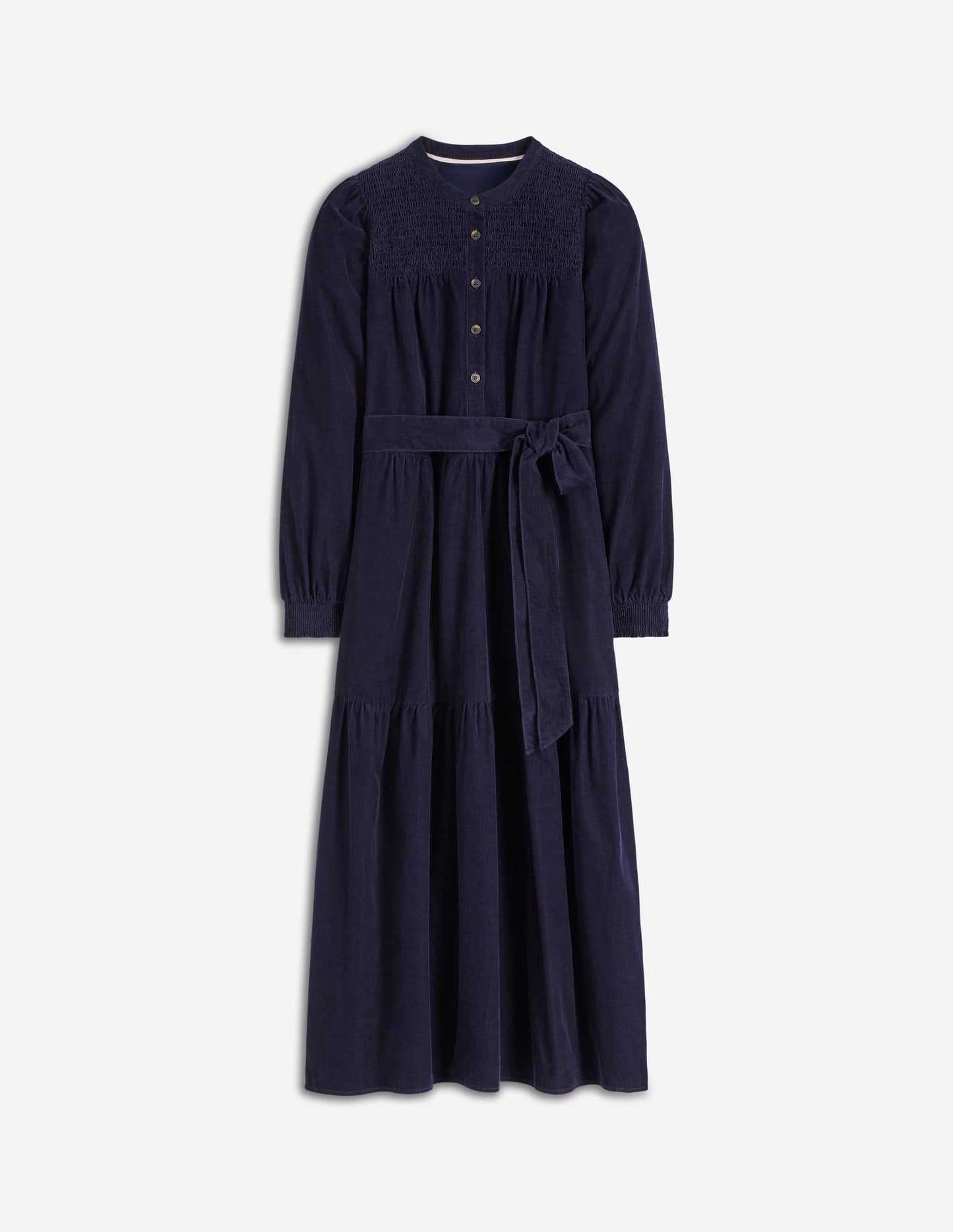 Cecily Cord Midi Dress-Navy
