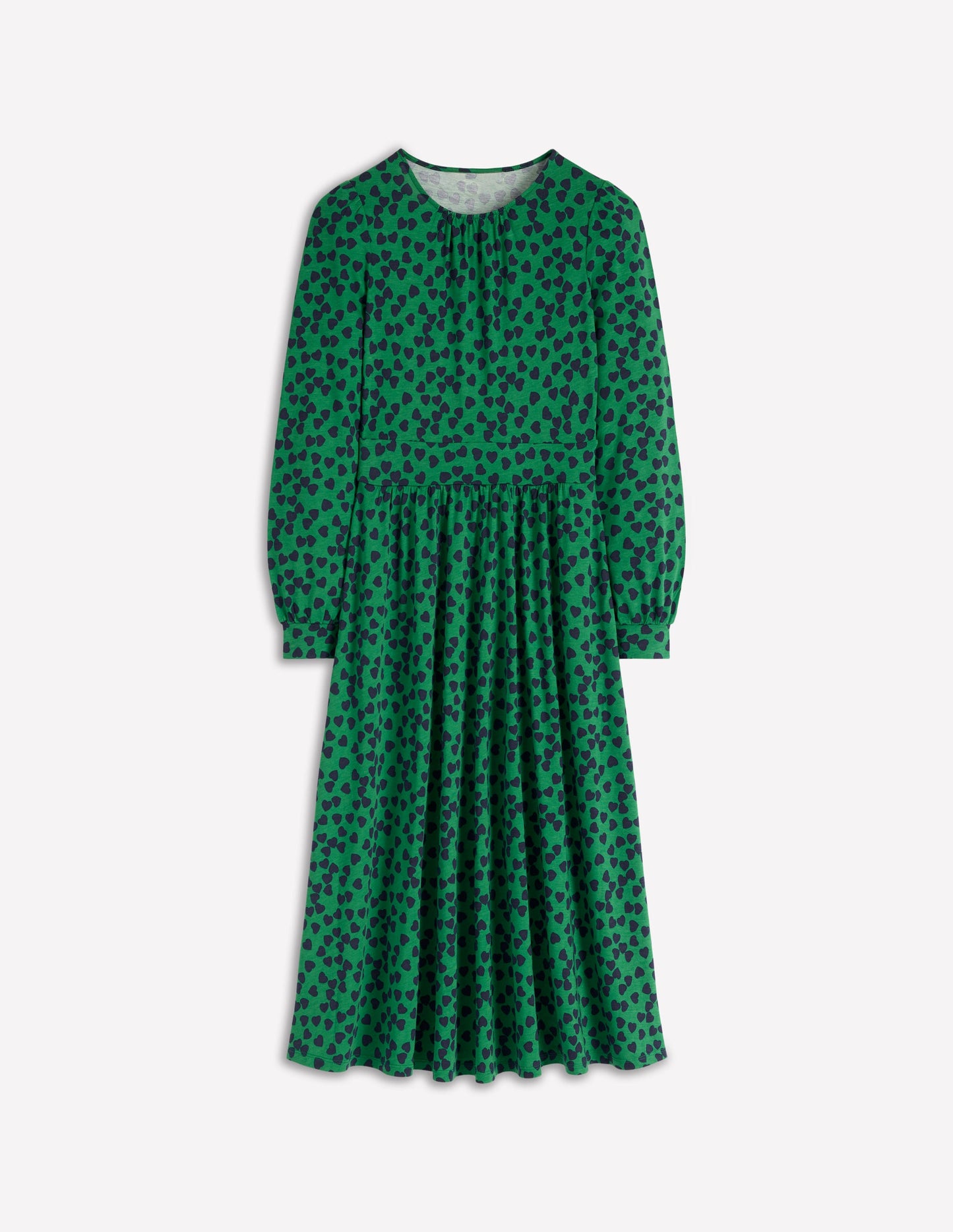 Alexandra Jersey Midi Dress-French Navy, Heart Cascade