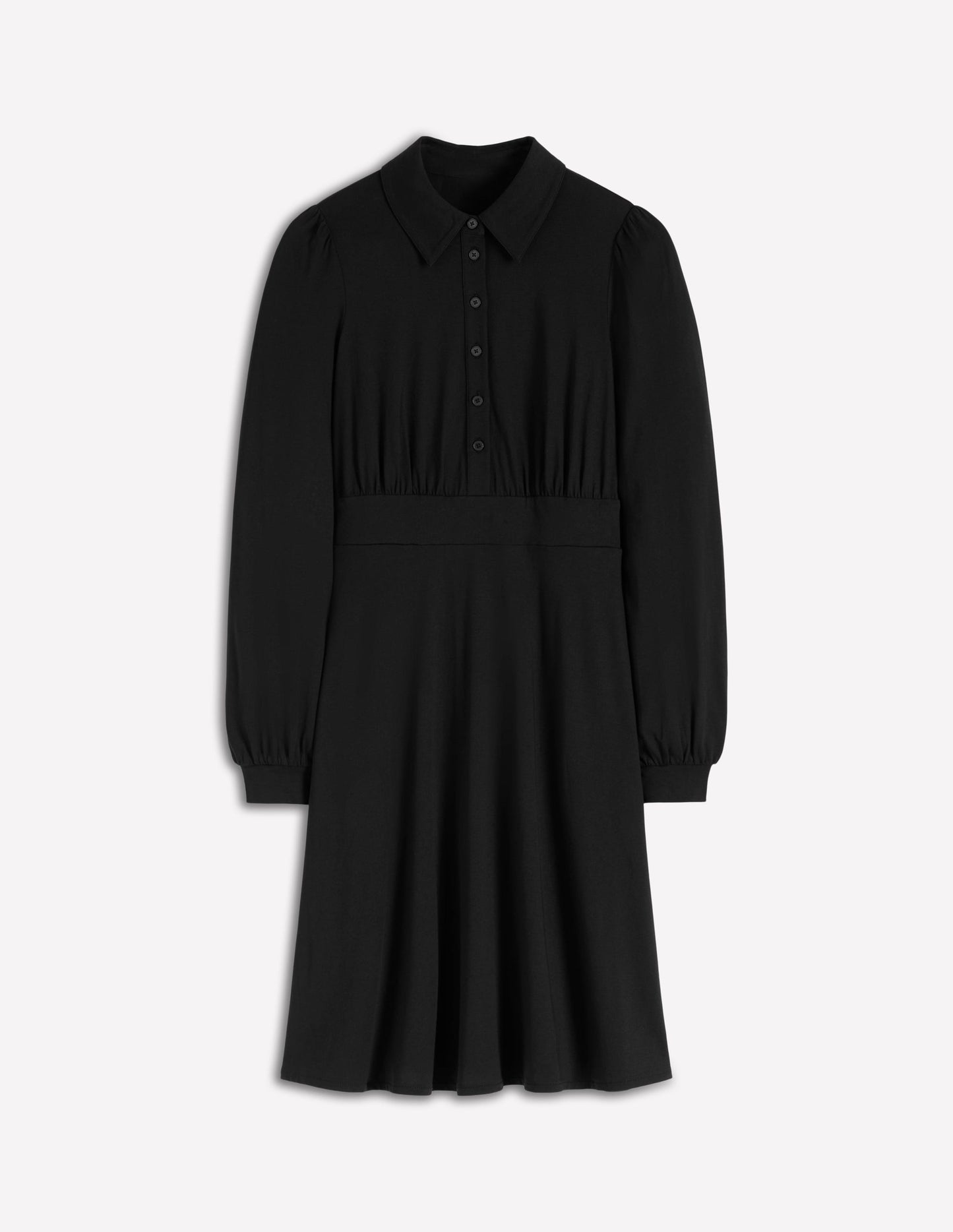 Orla Short Jersey Shirt Dress-Black