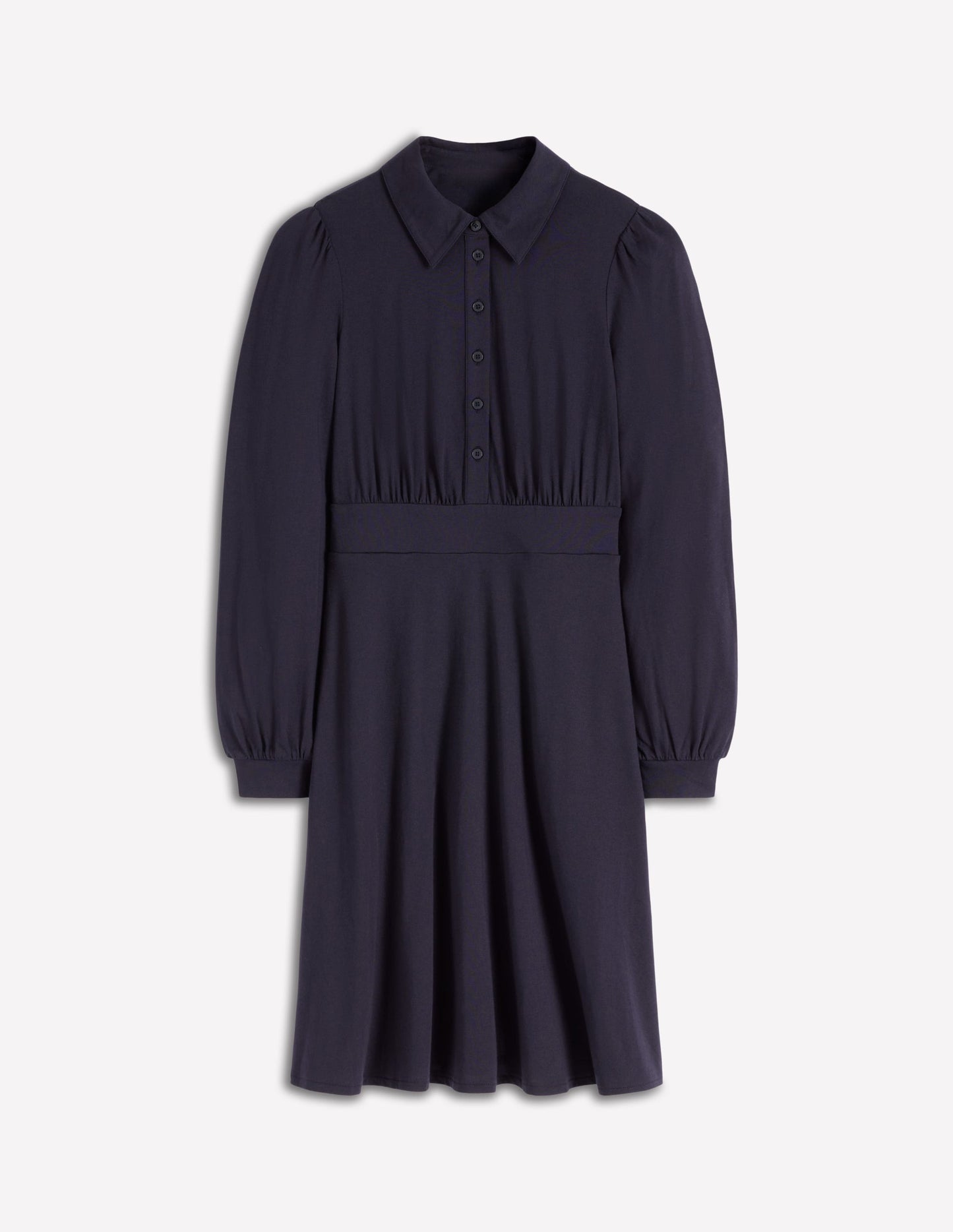 Orla Short Jersey Shirt Dress-Navy